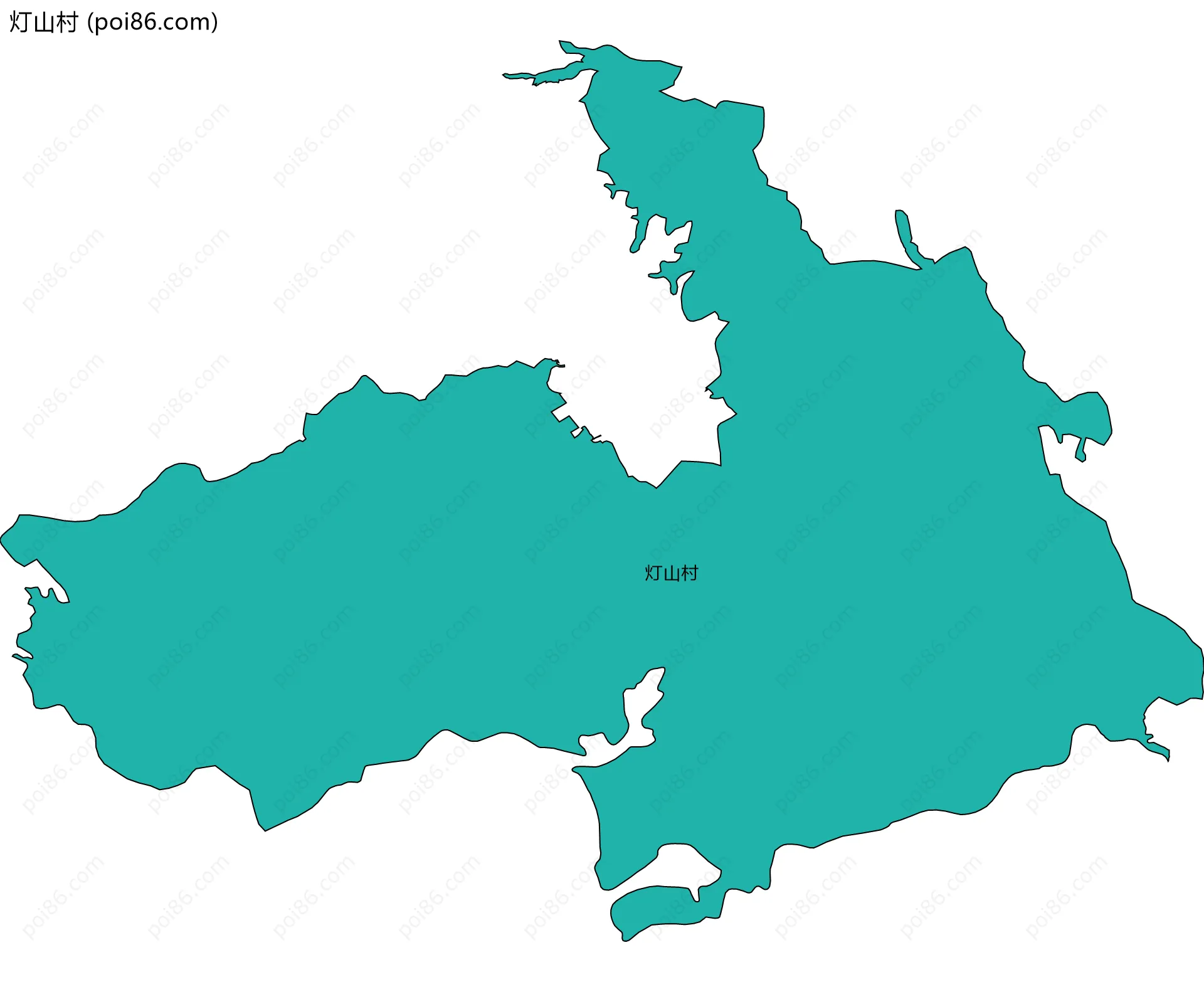 灯山村边界地图