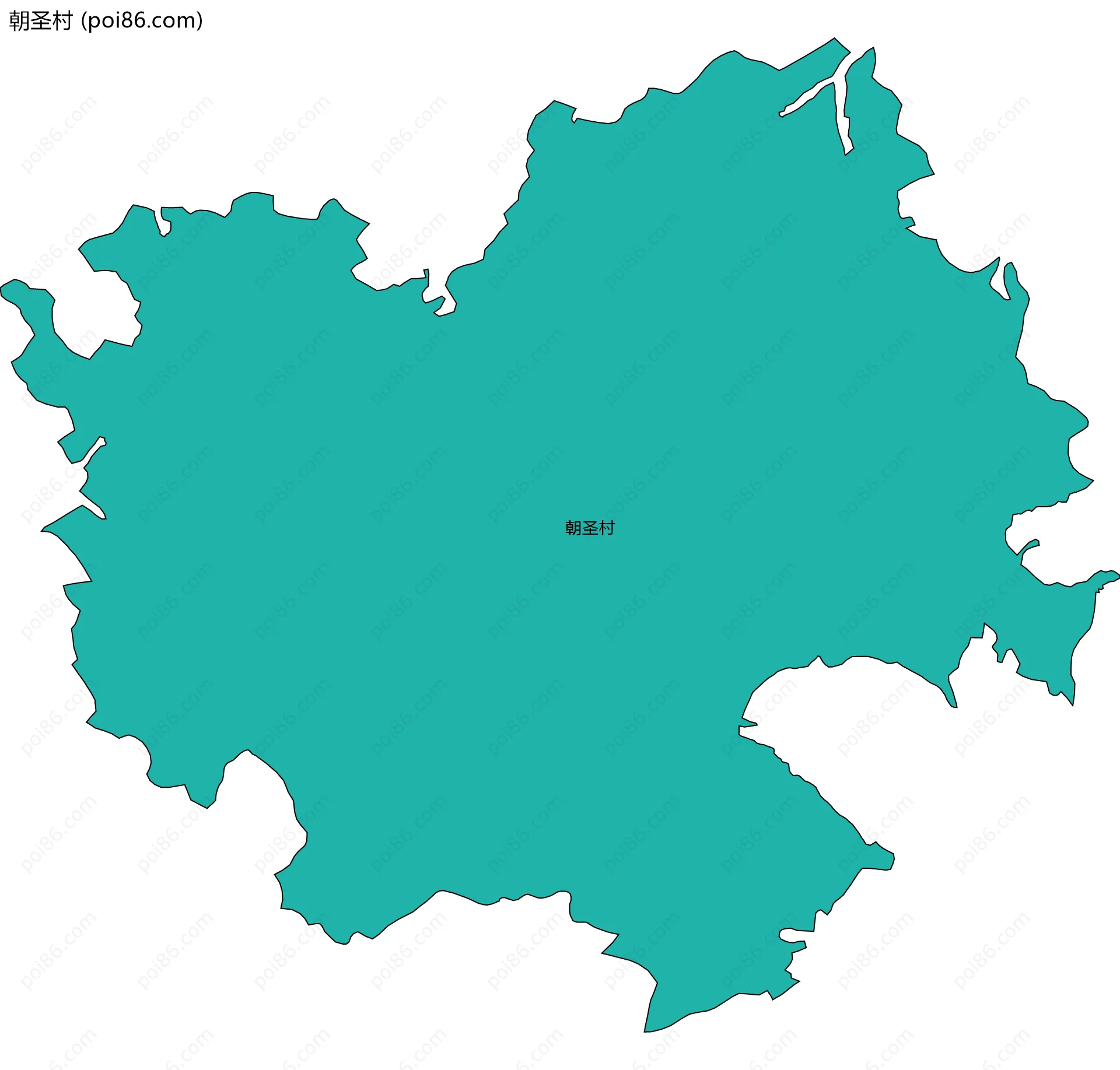 朝圣村边界地图
