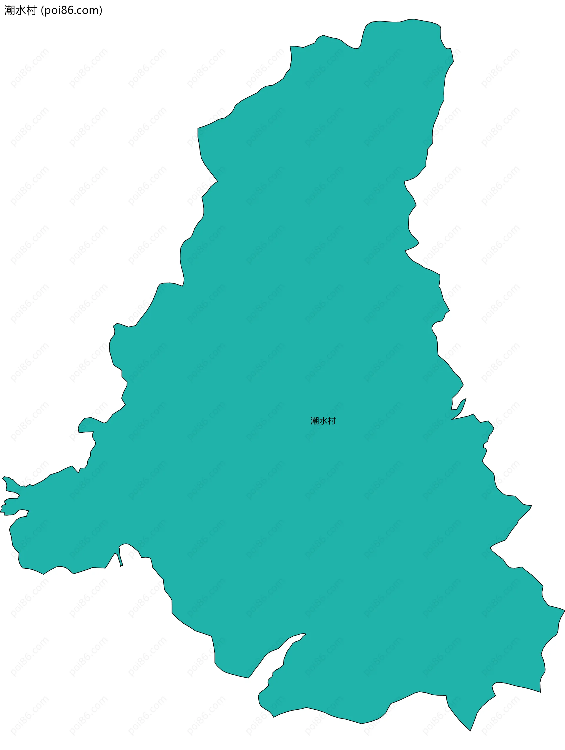 潮水村边界地图