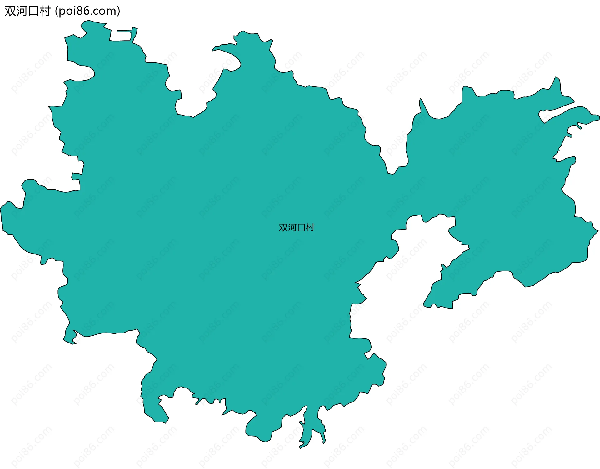 双河口村边界地图