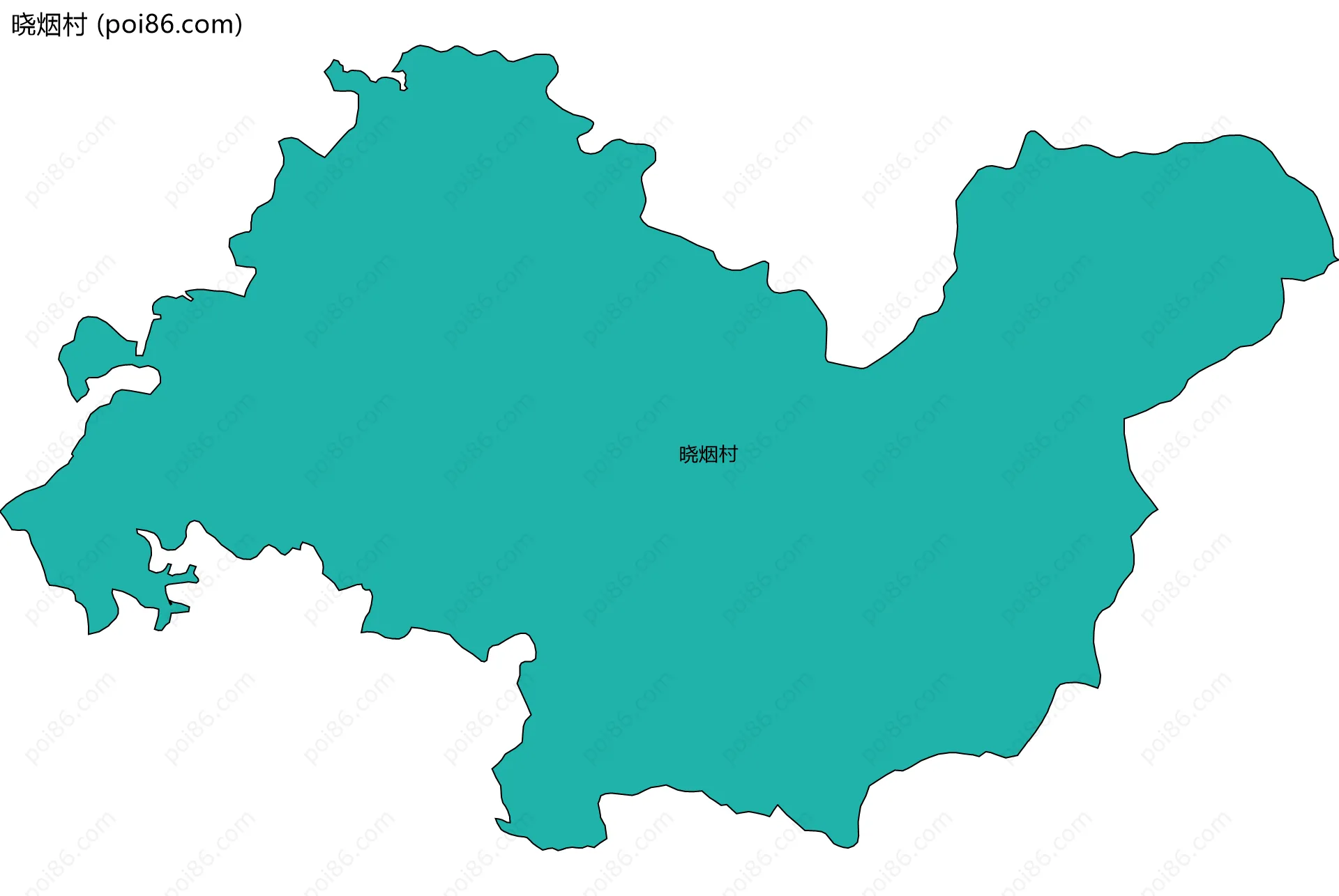 晓烟村边界地图