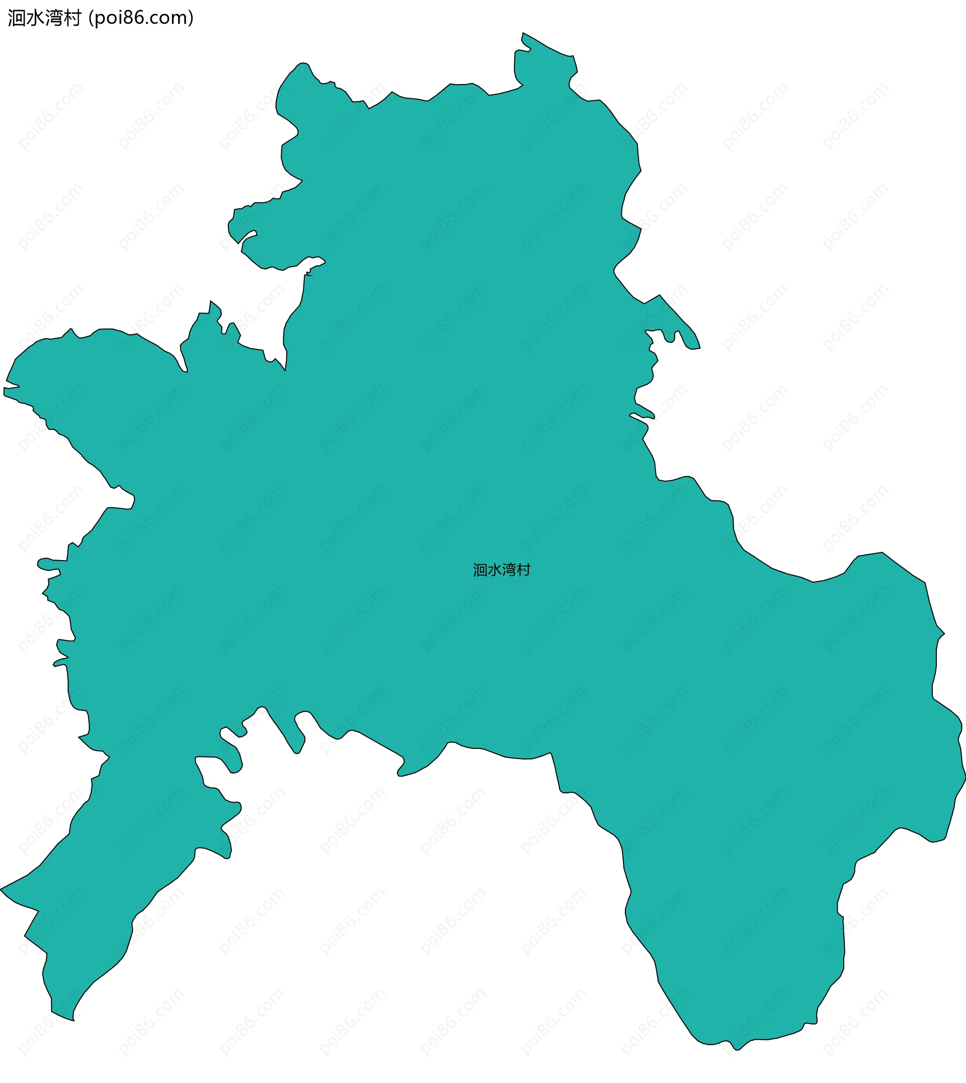 洄水湾村边界地图