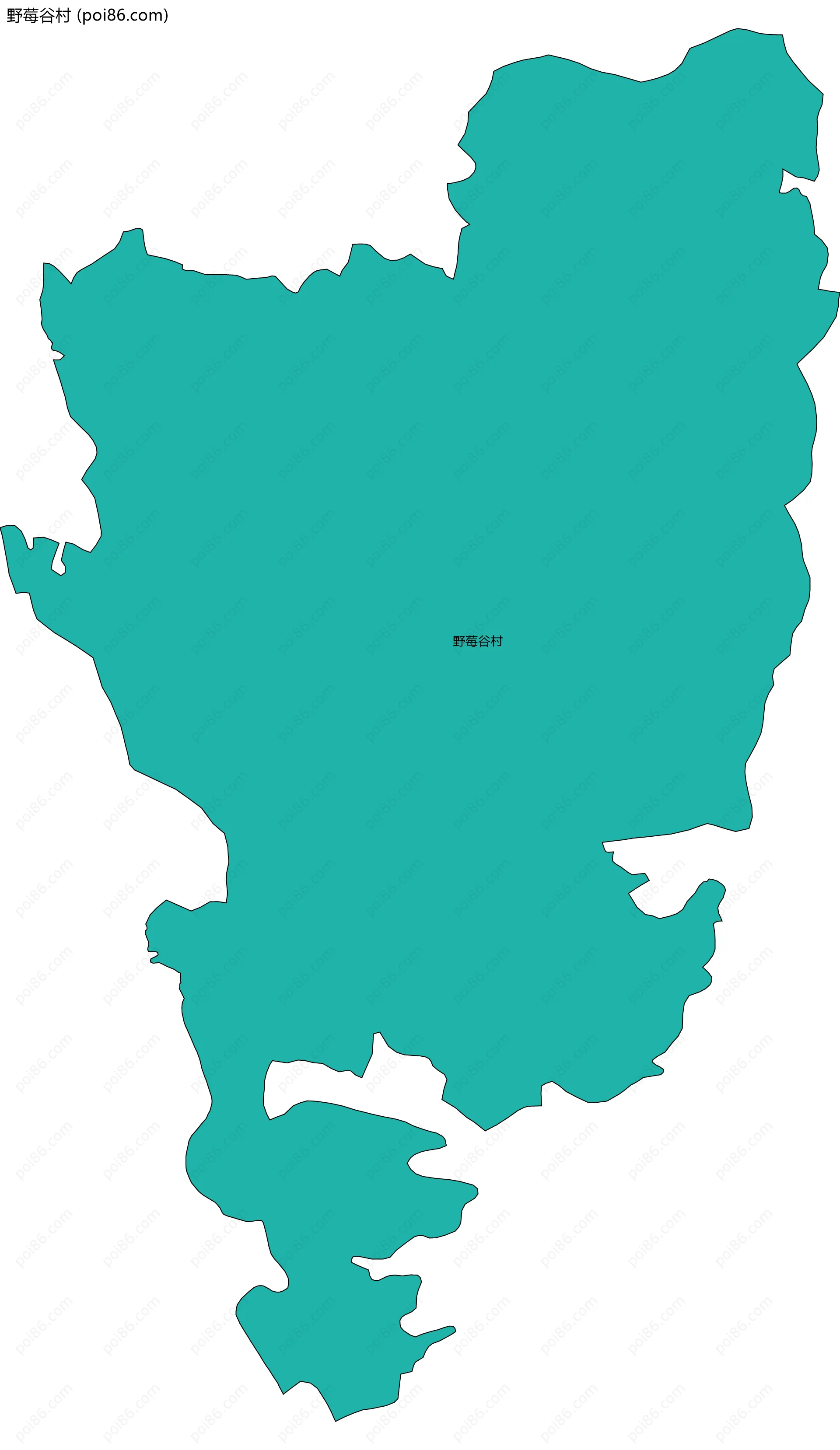 野莓谷村边界地图