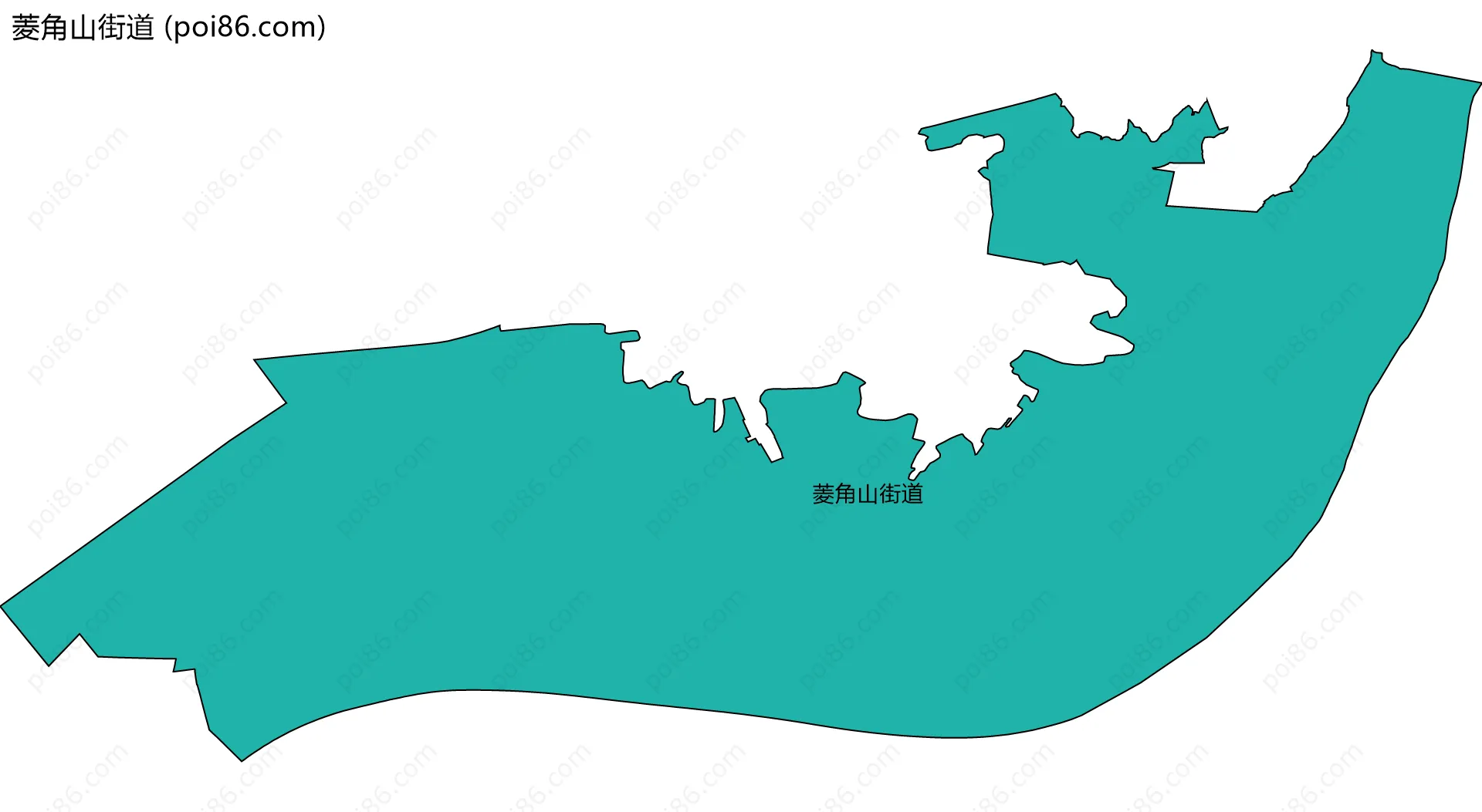 菱角山街道边界地图