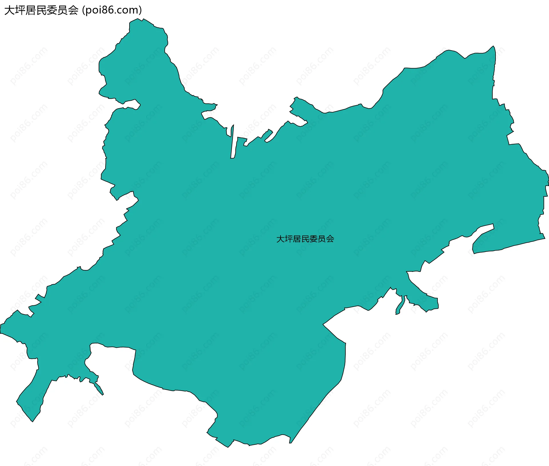 大坪居民委员会边界地图