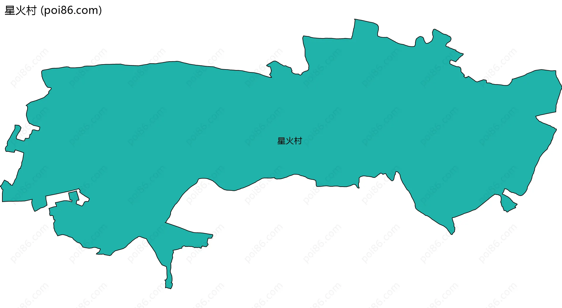 星火村边界地图