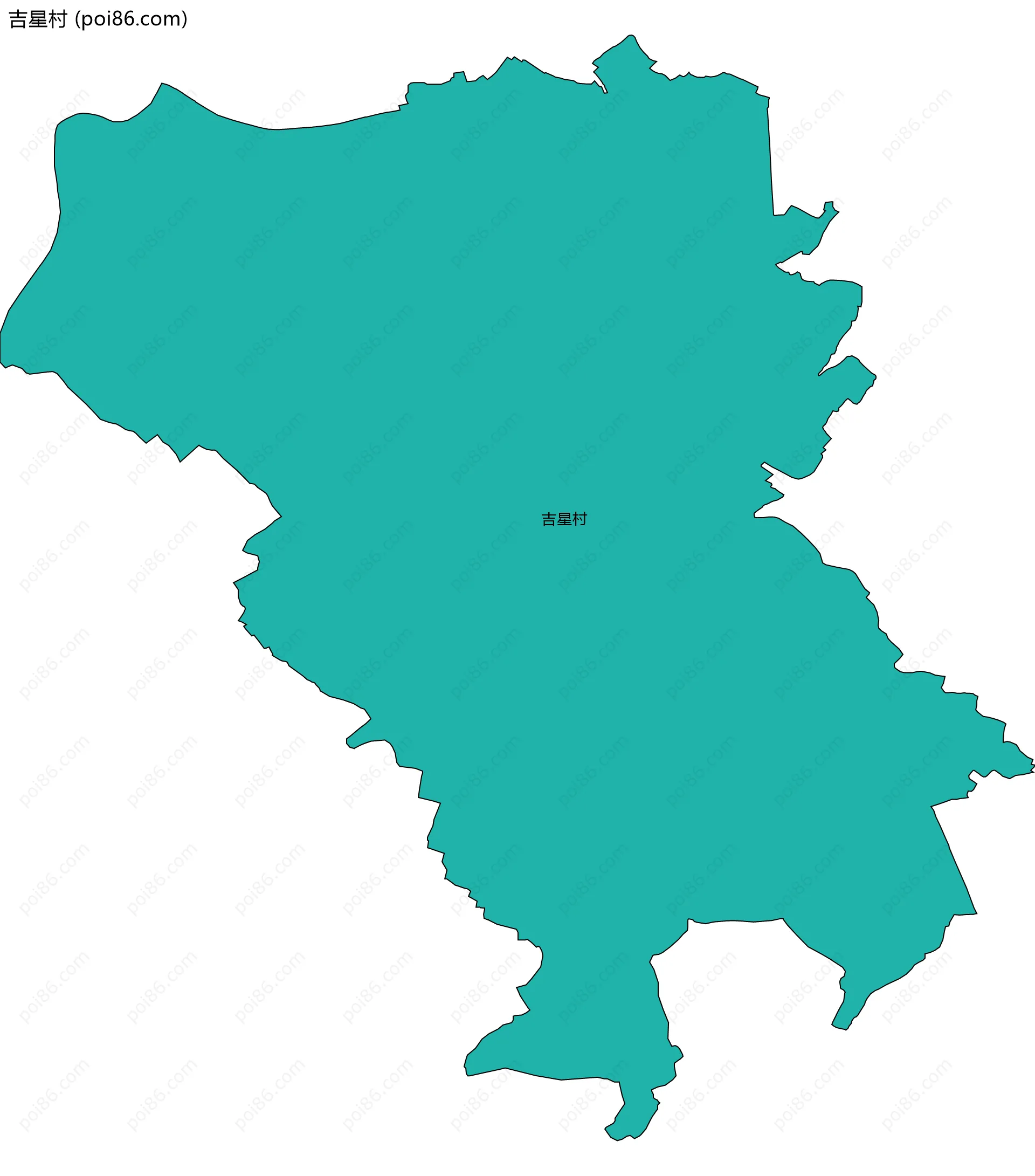 吉星村边界地图