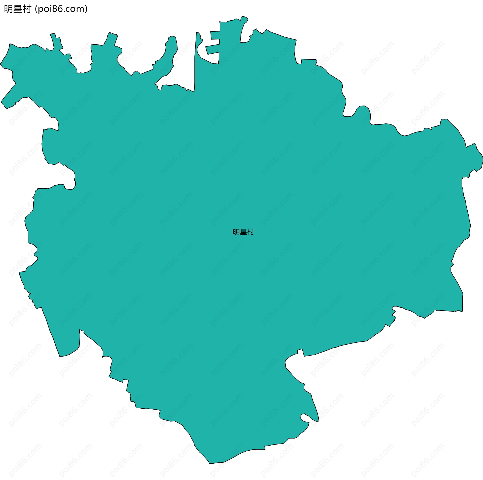 明星村边界地图