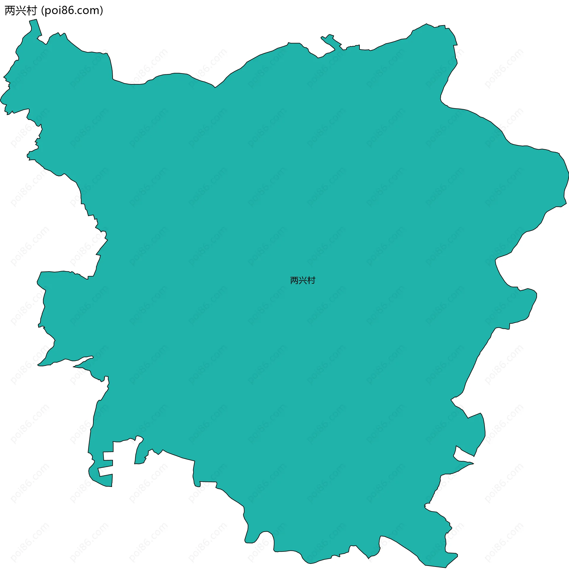 两兴村边界地图