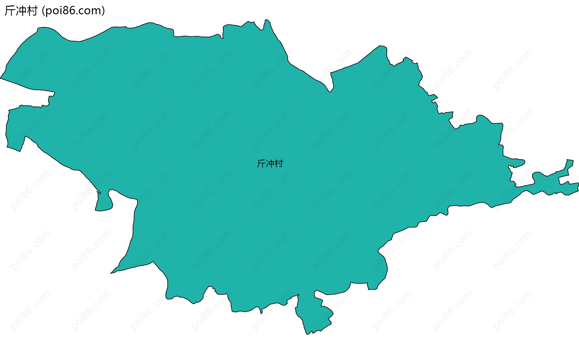 斤冲村边界地图