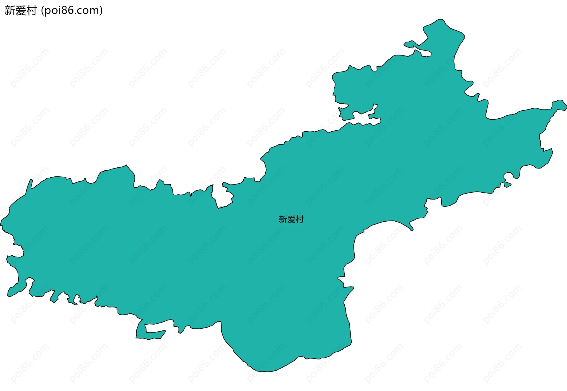 新爱村边界地图