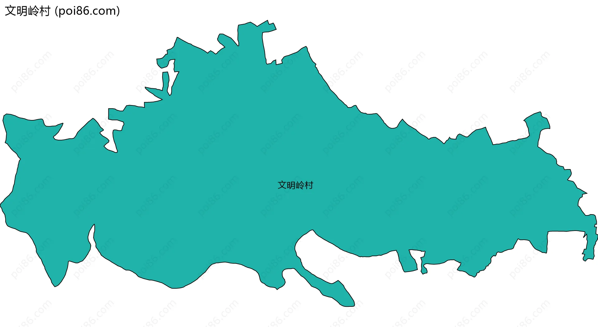 文明岭村边界地图