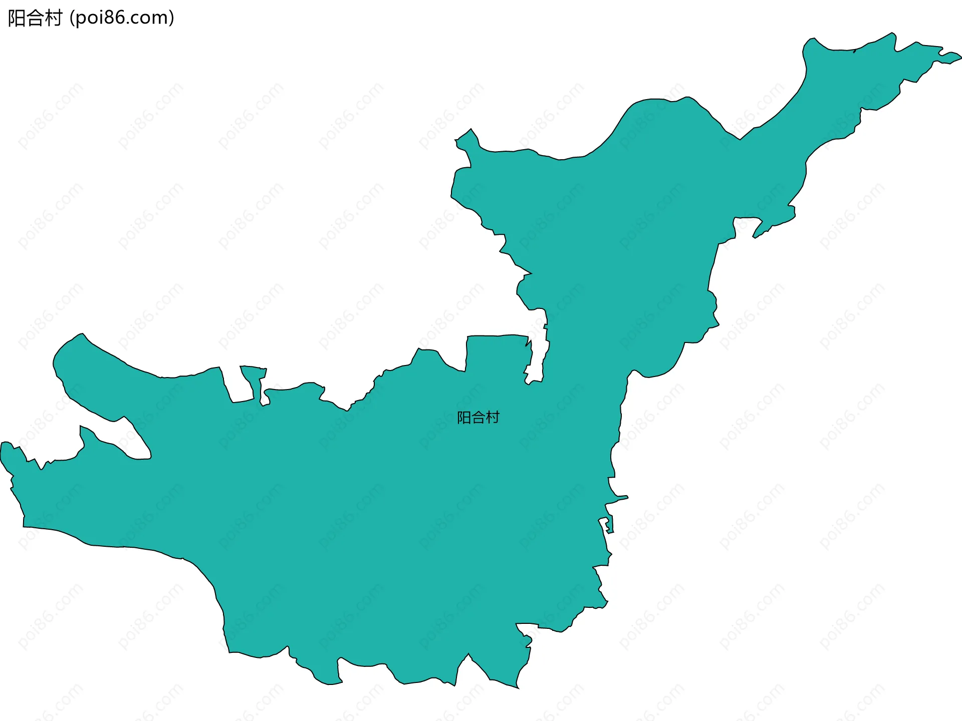 阳合村边界地图