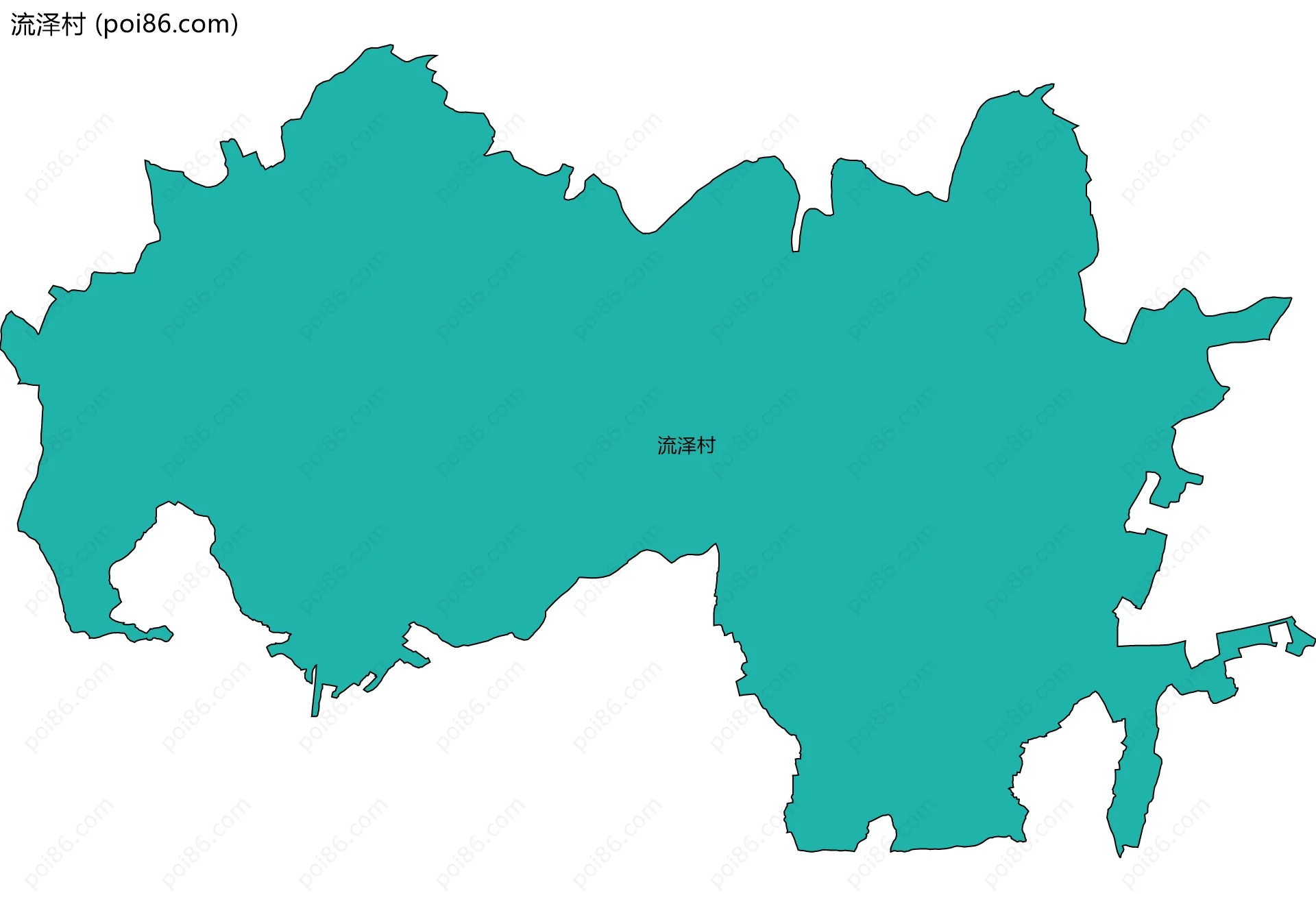 流泽村边界地图