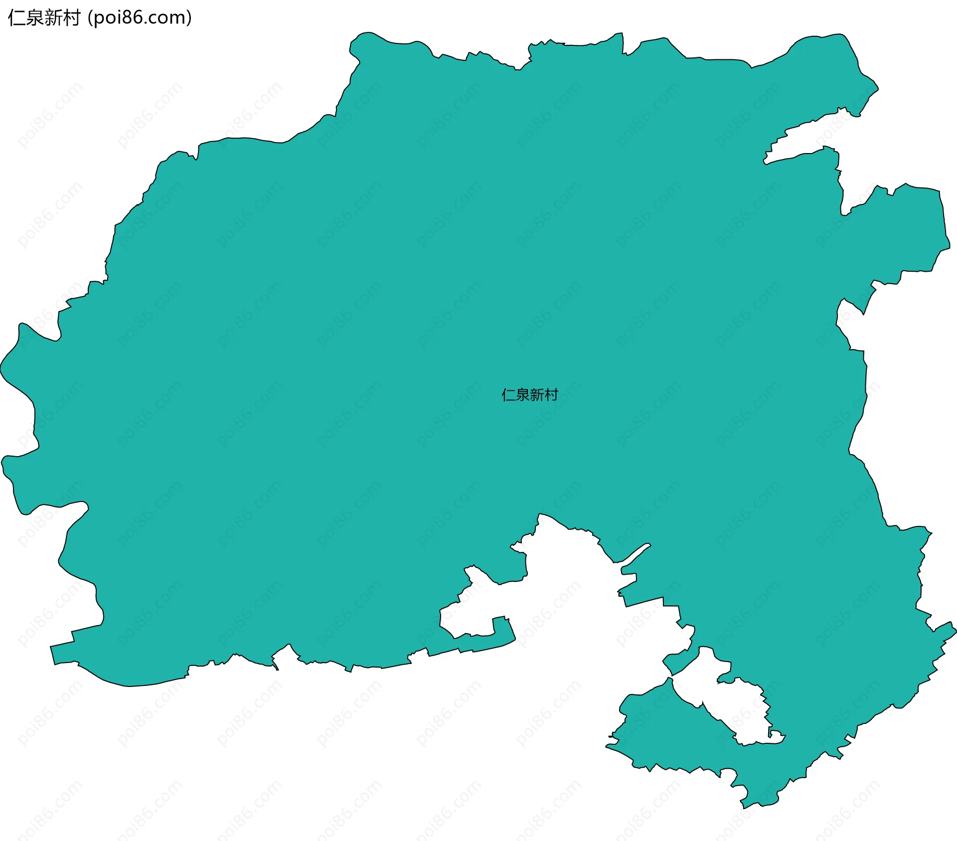 仁泉新村边界地图
