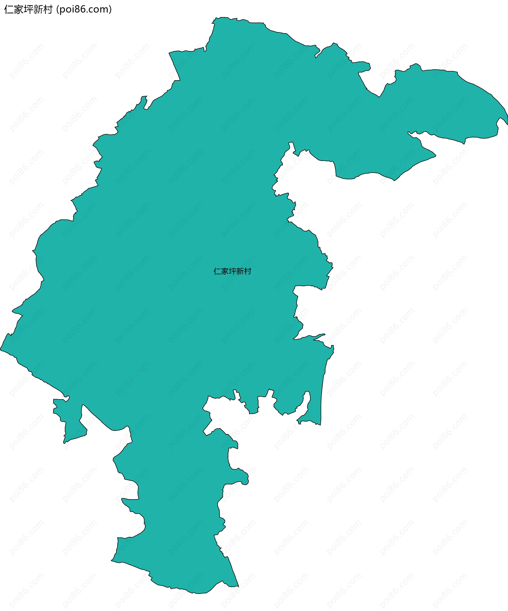 仁家坪新村边界地图