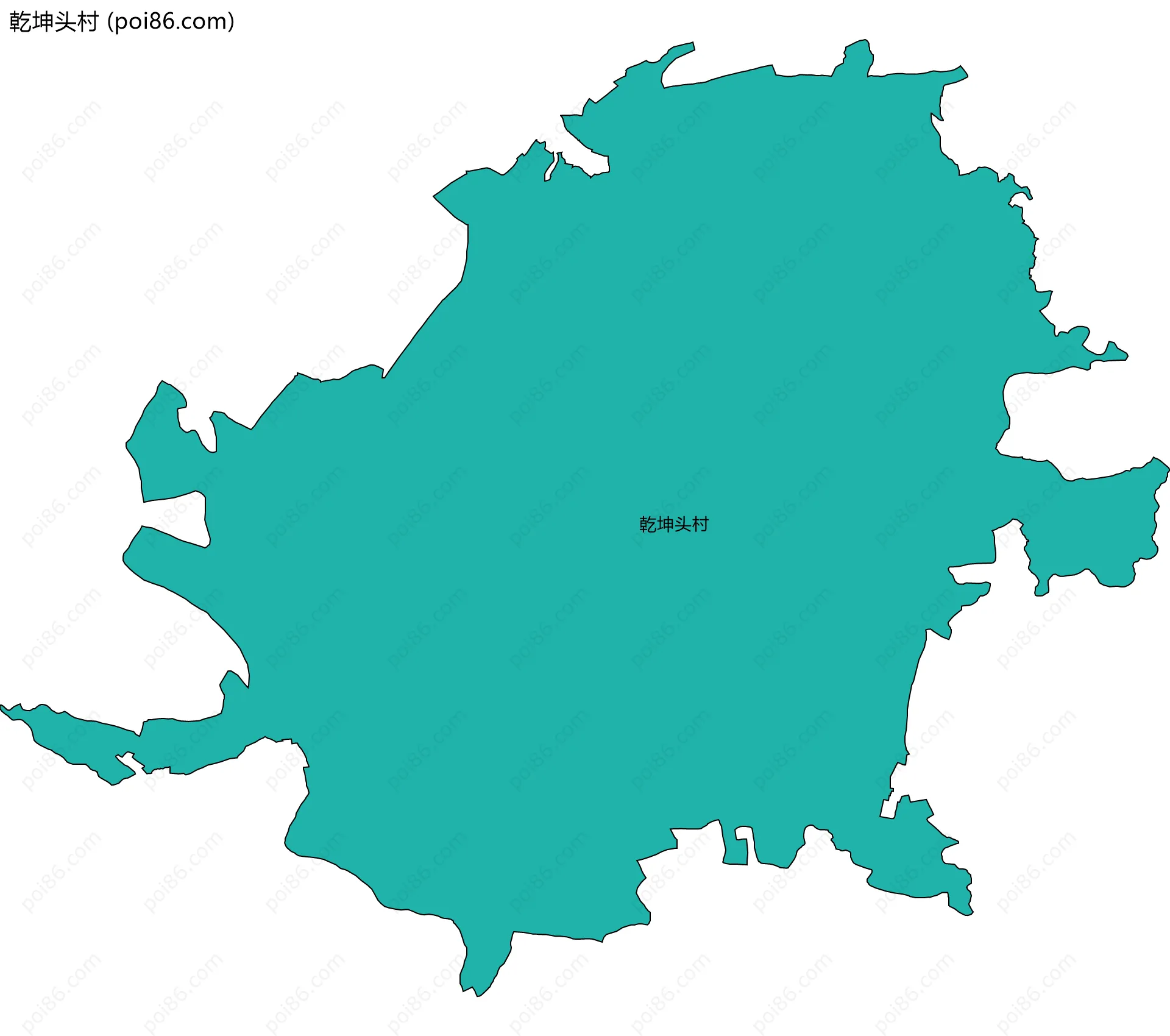 乾坤头村边界地图