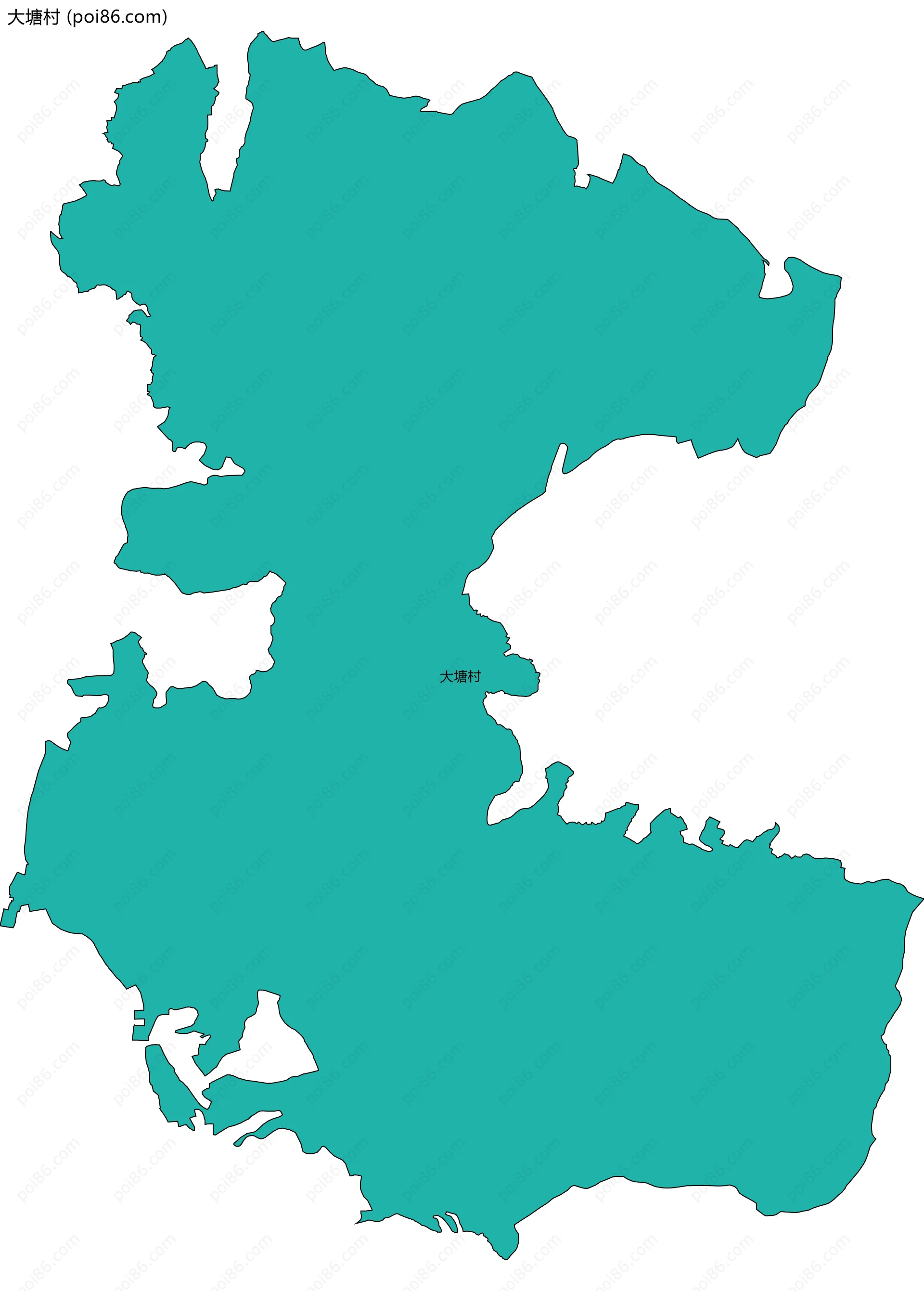 大塘村边界地图