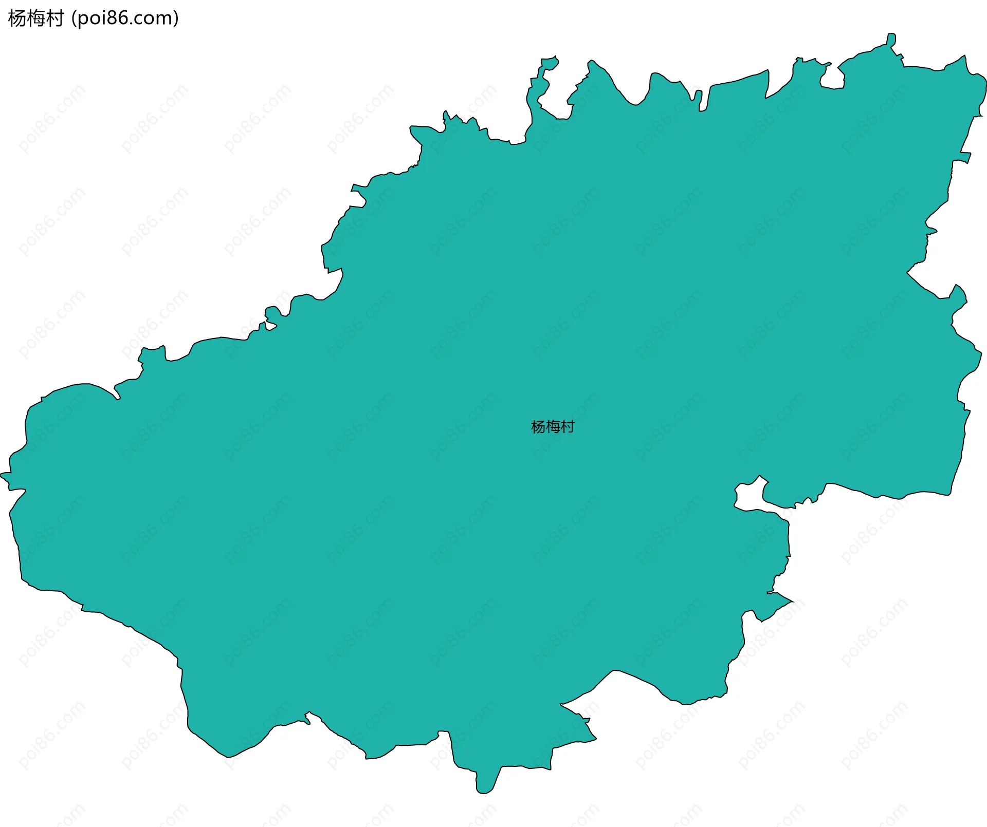 杨梅村边界地图