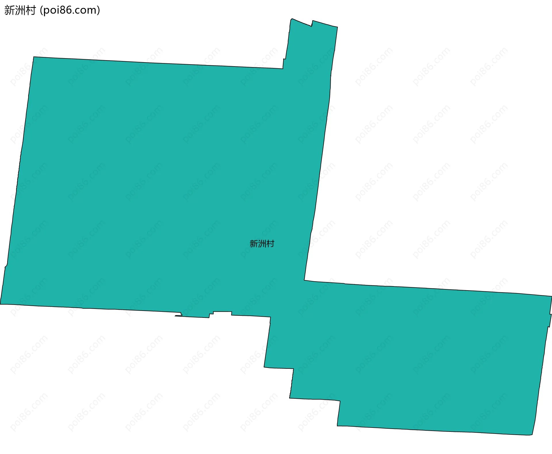 新洲村边界地图