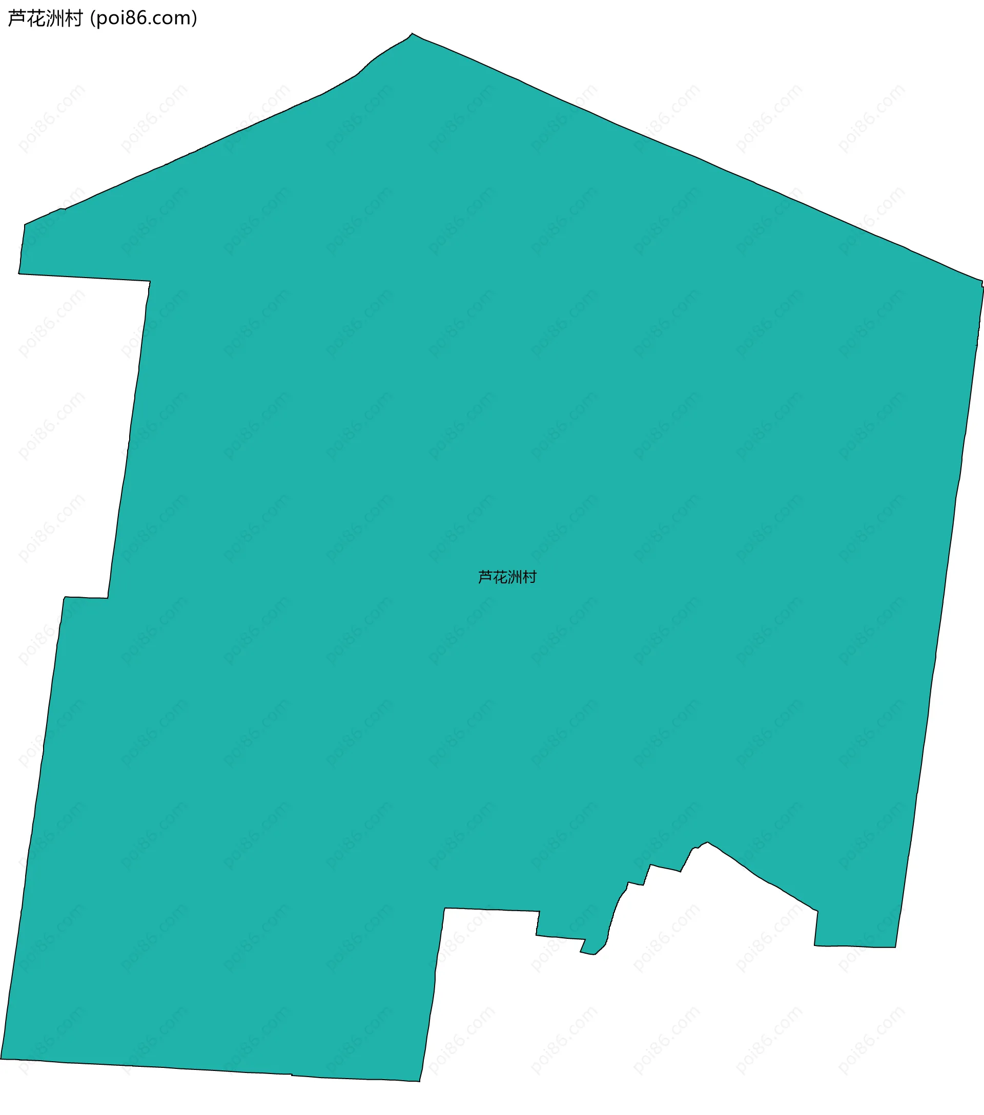 芦花洲村边界地图