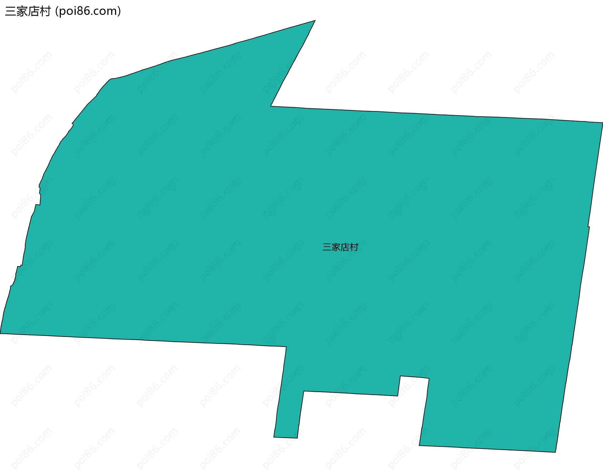 三家店村边界地图