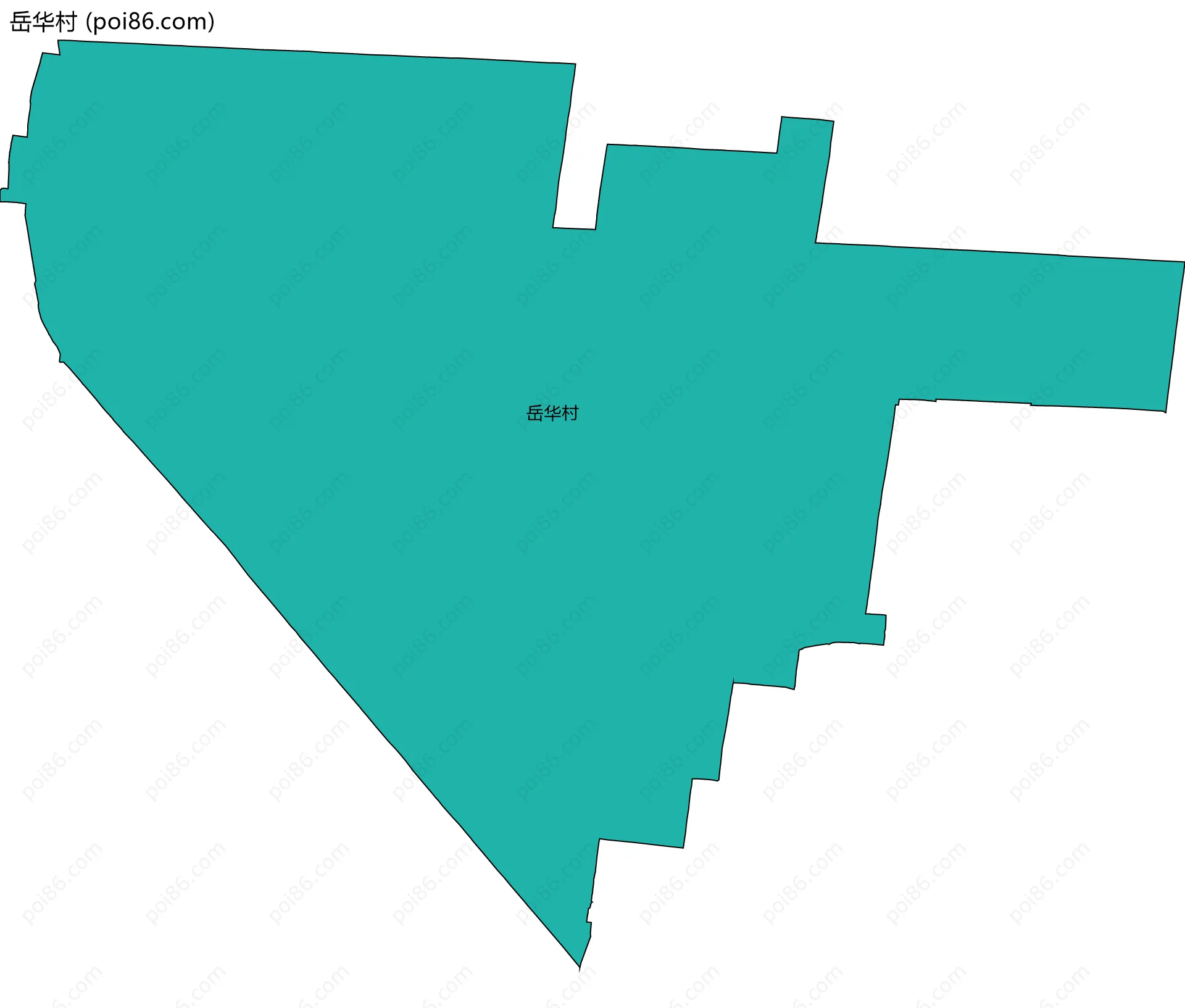 岳华村边界地图