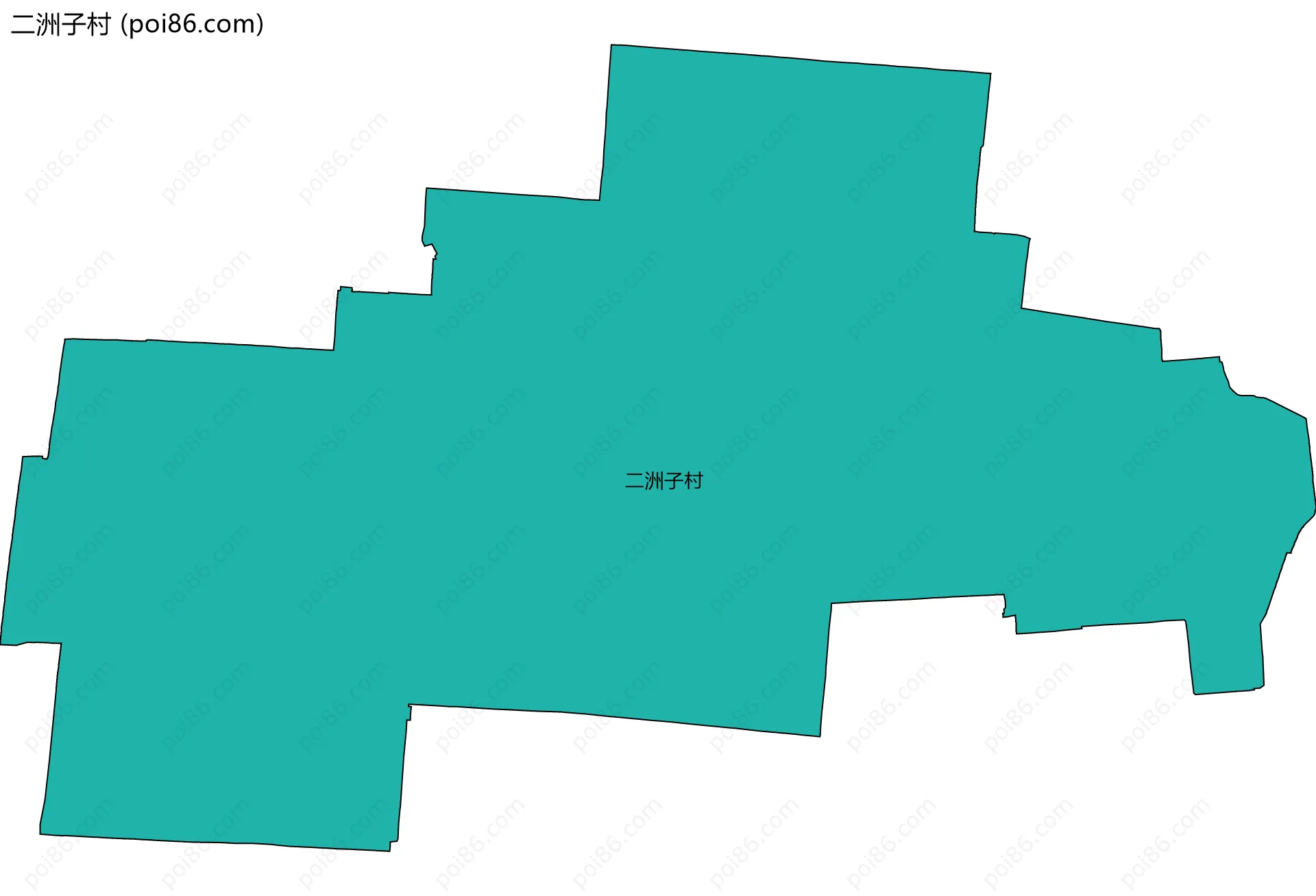 二洲子村边界地图