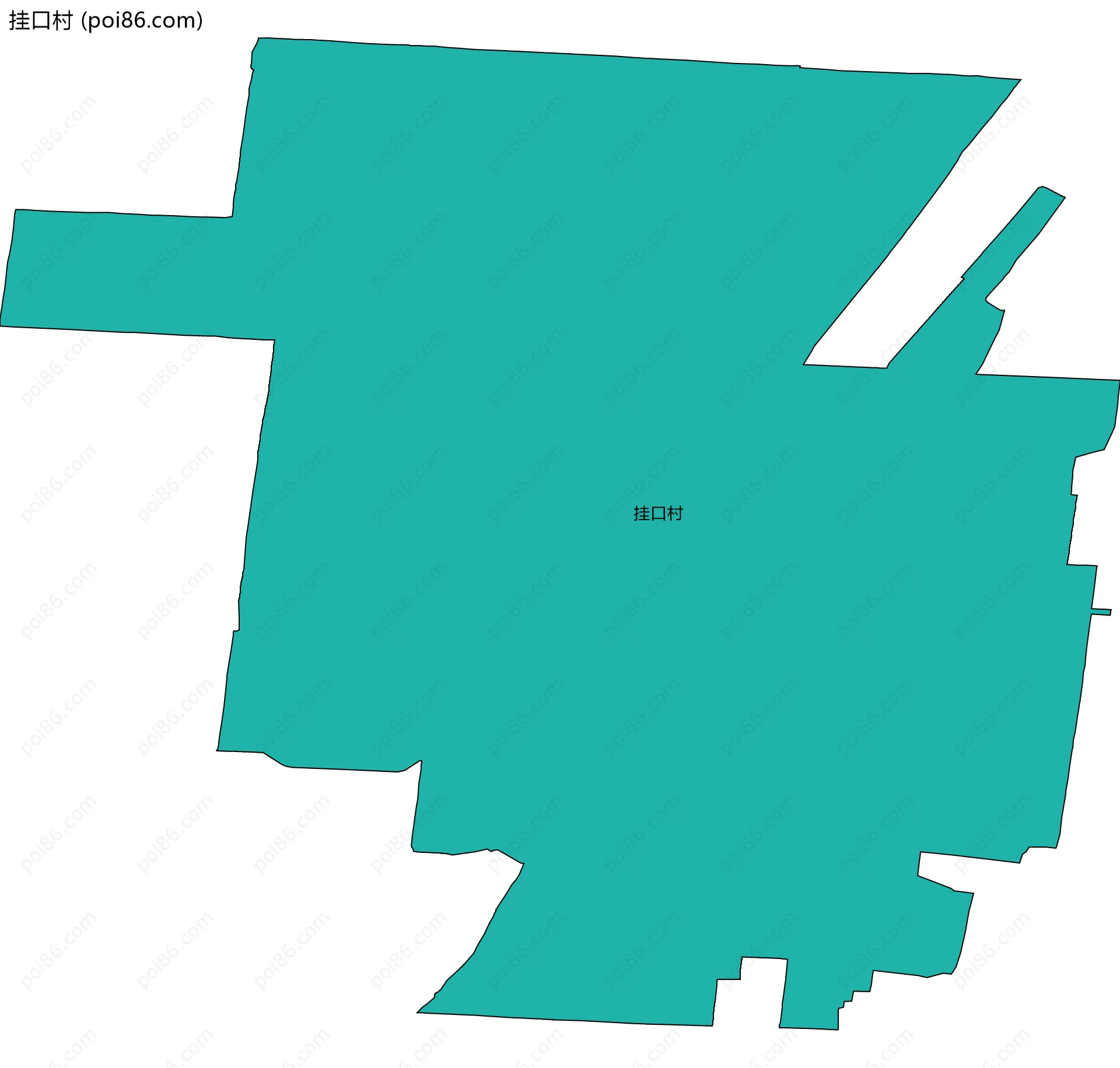 挂口村边界地图