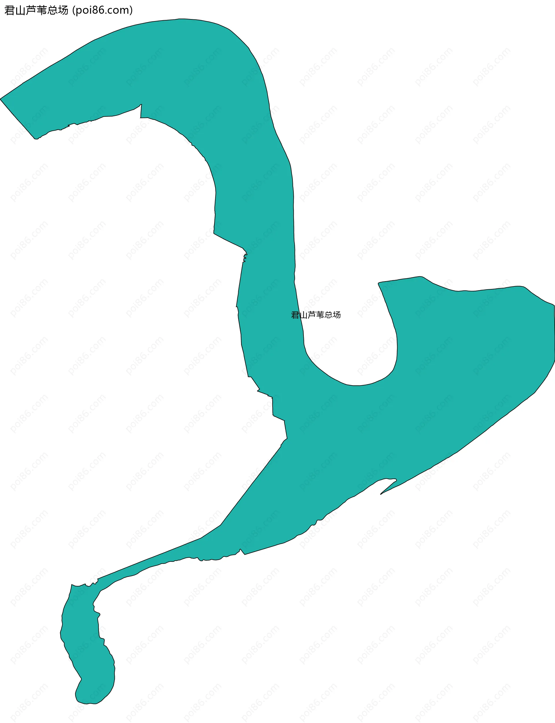 君山芦苇总场边界地图