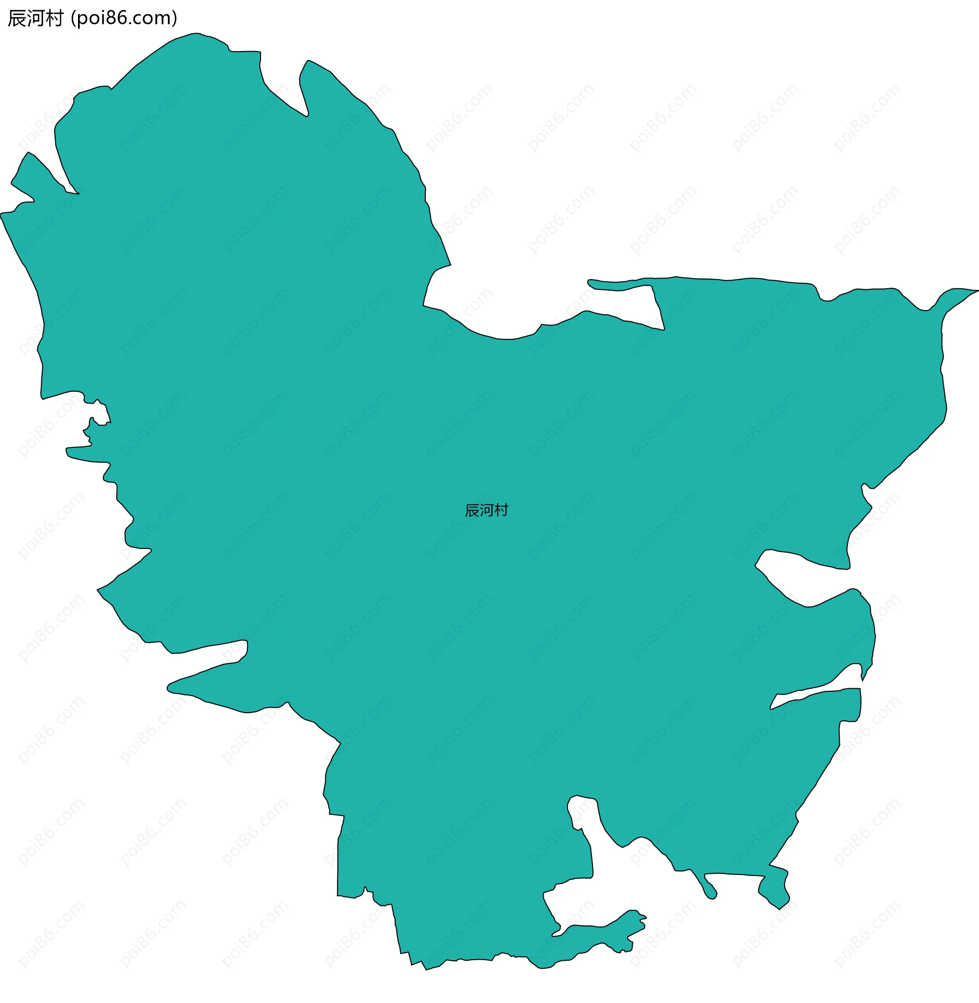 辰河村边界地图