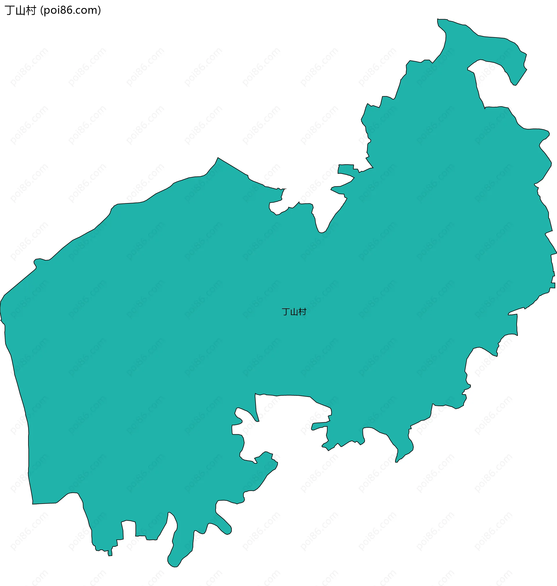丁山村边界地图