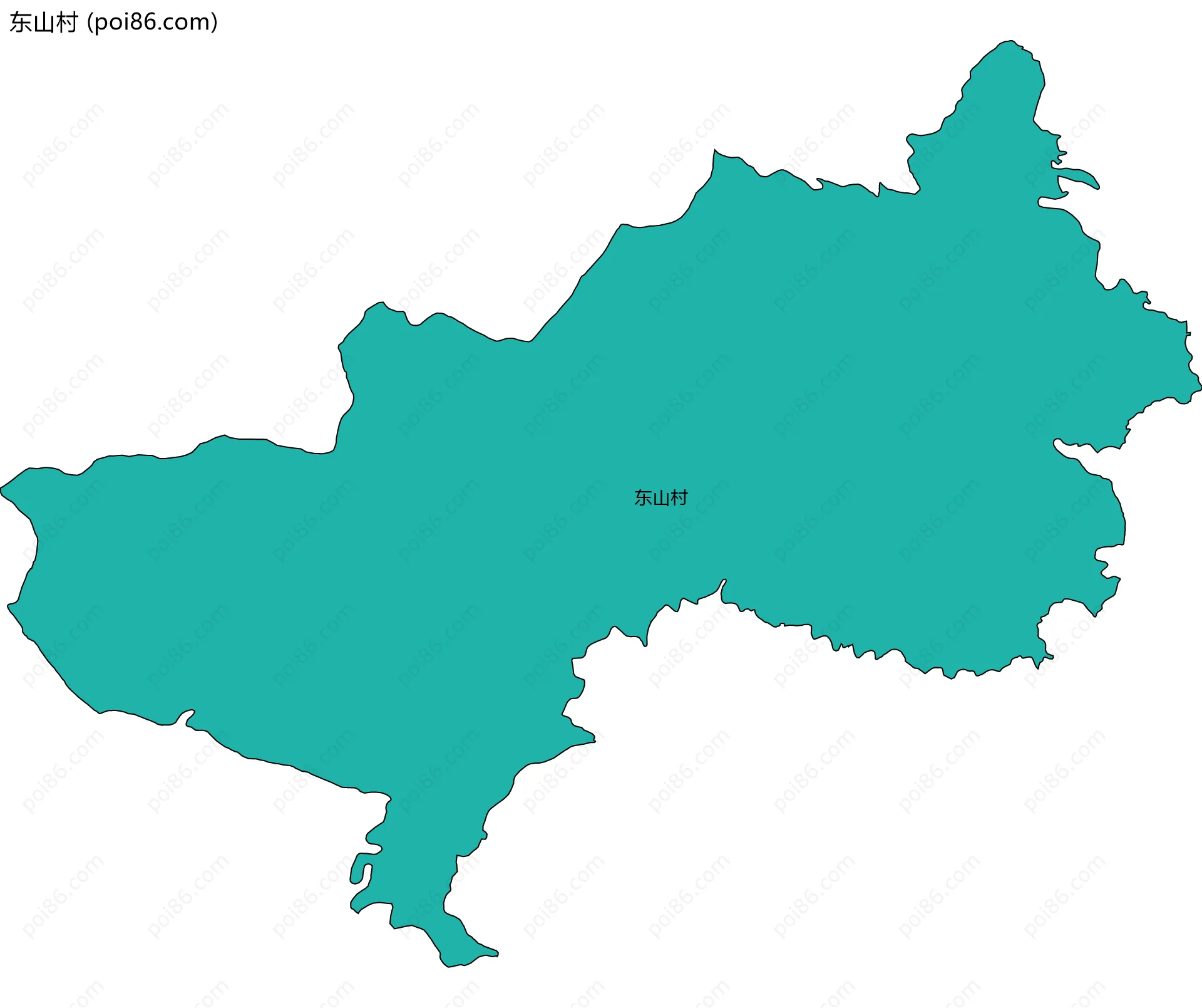 东山村边界地图