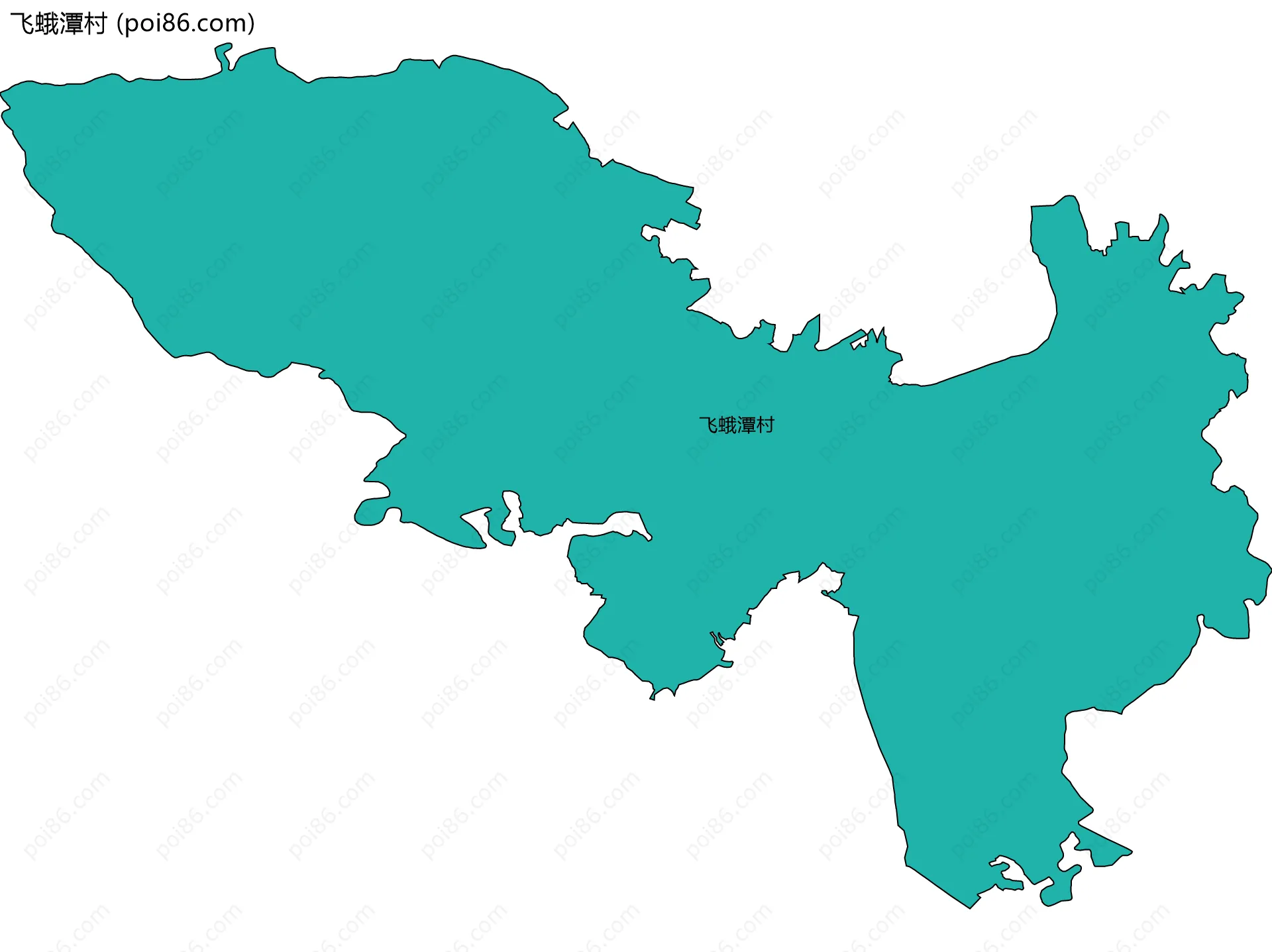 飞蛾潭村边界地图