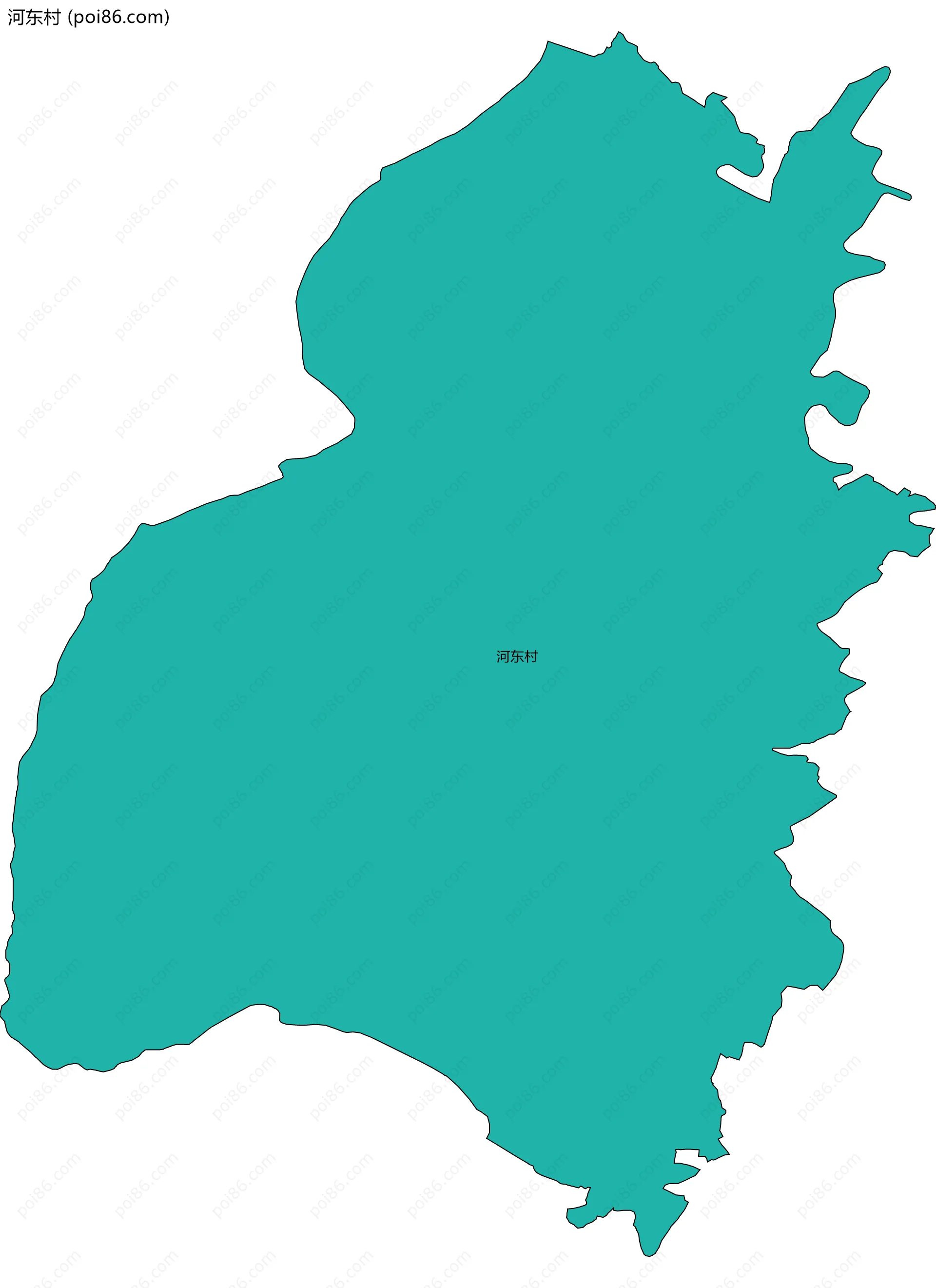 河东村边界地图