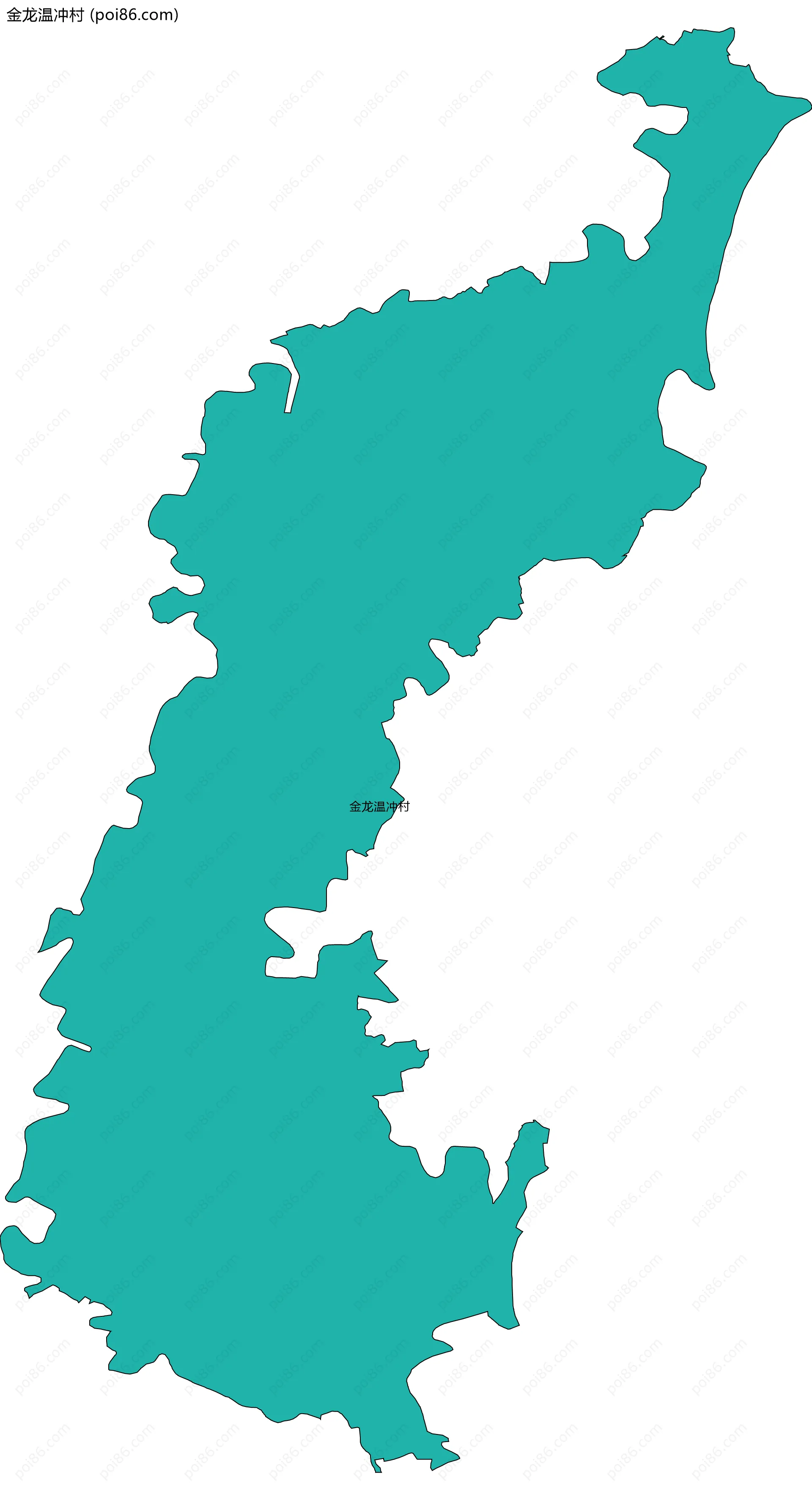 金龙温冲村边界地图