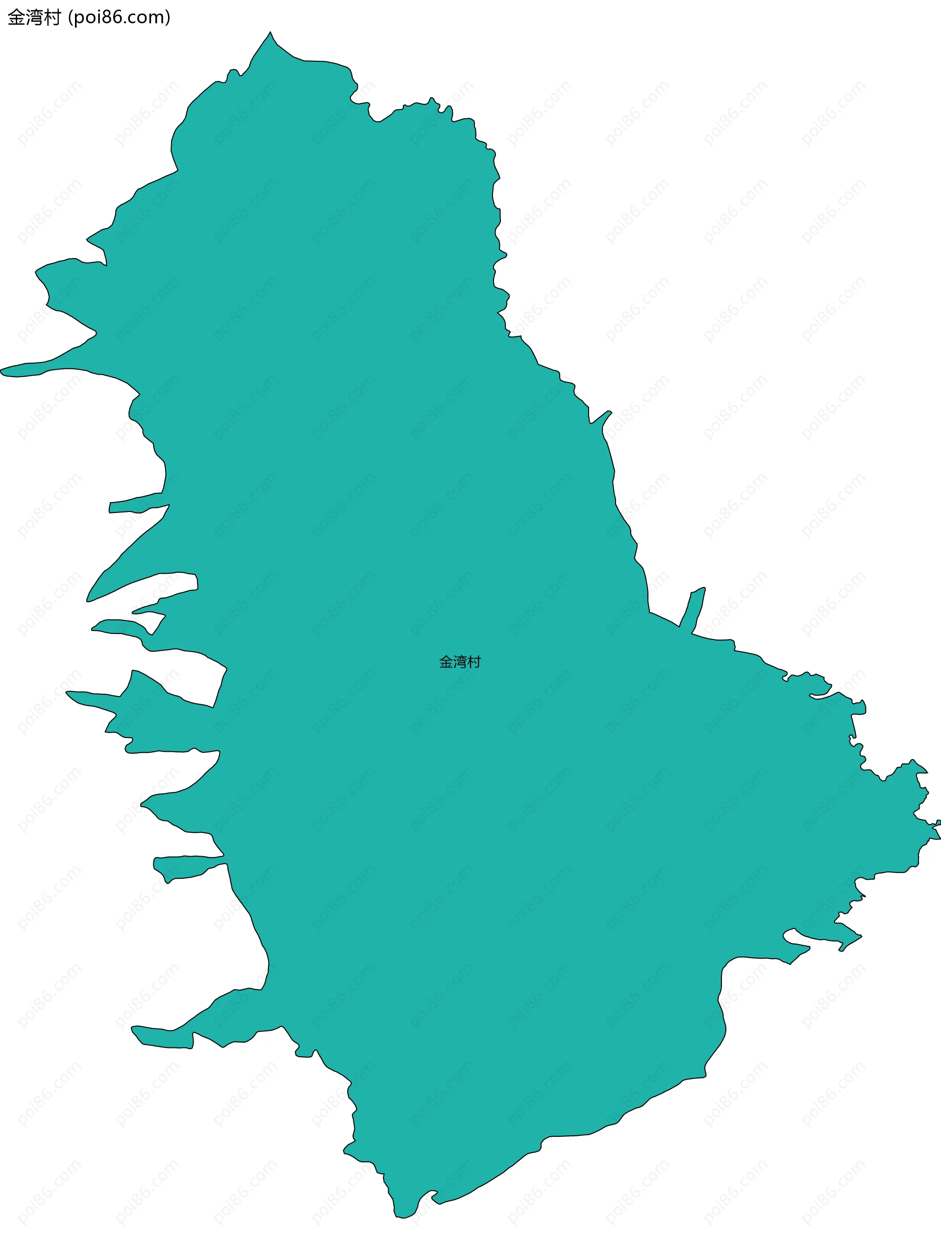 金湾村边界地图