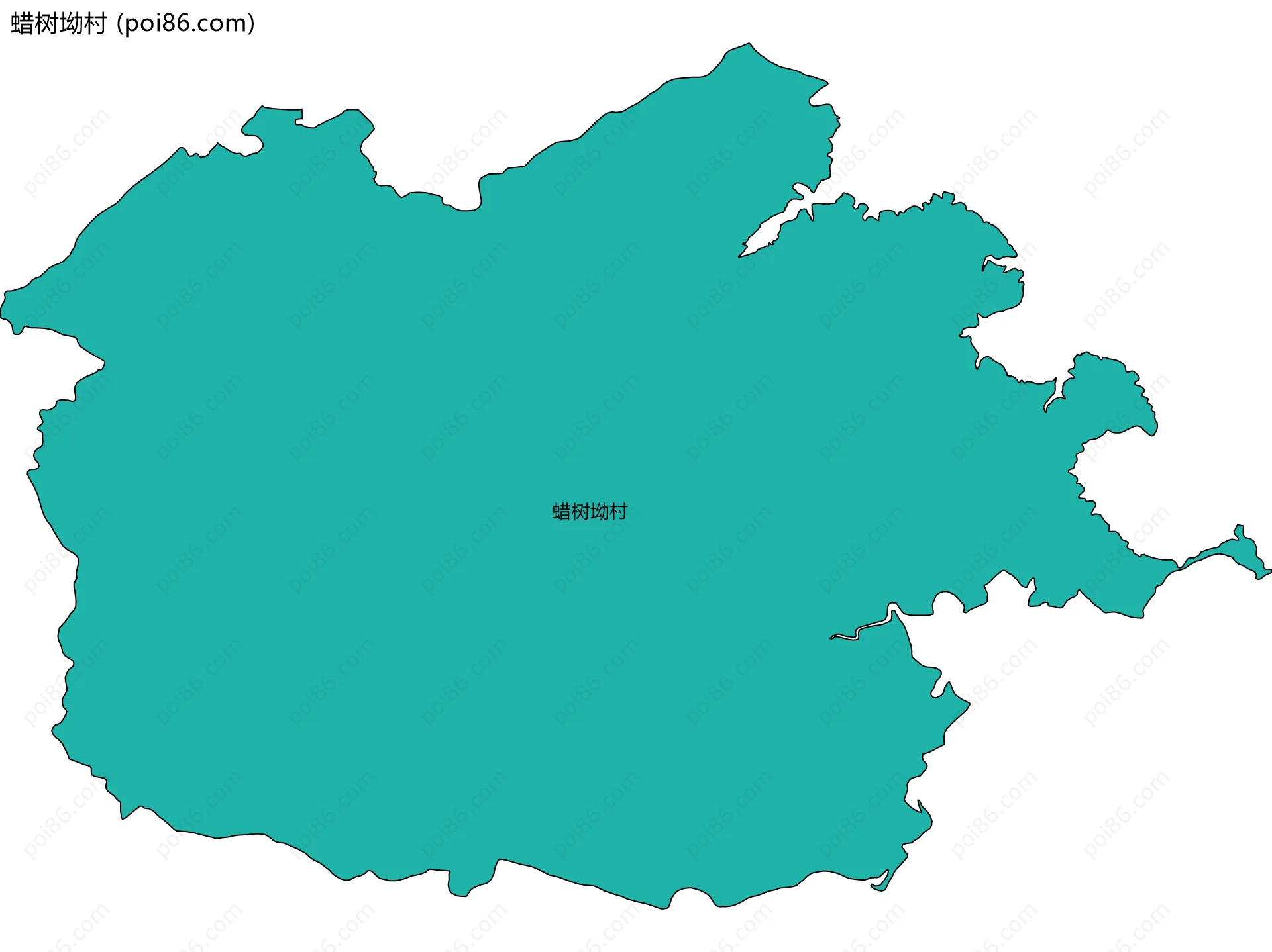 蜡树坳村边界地图