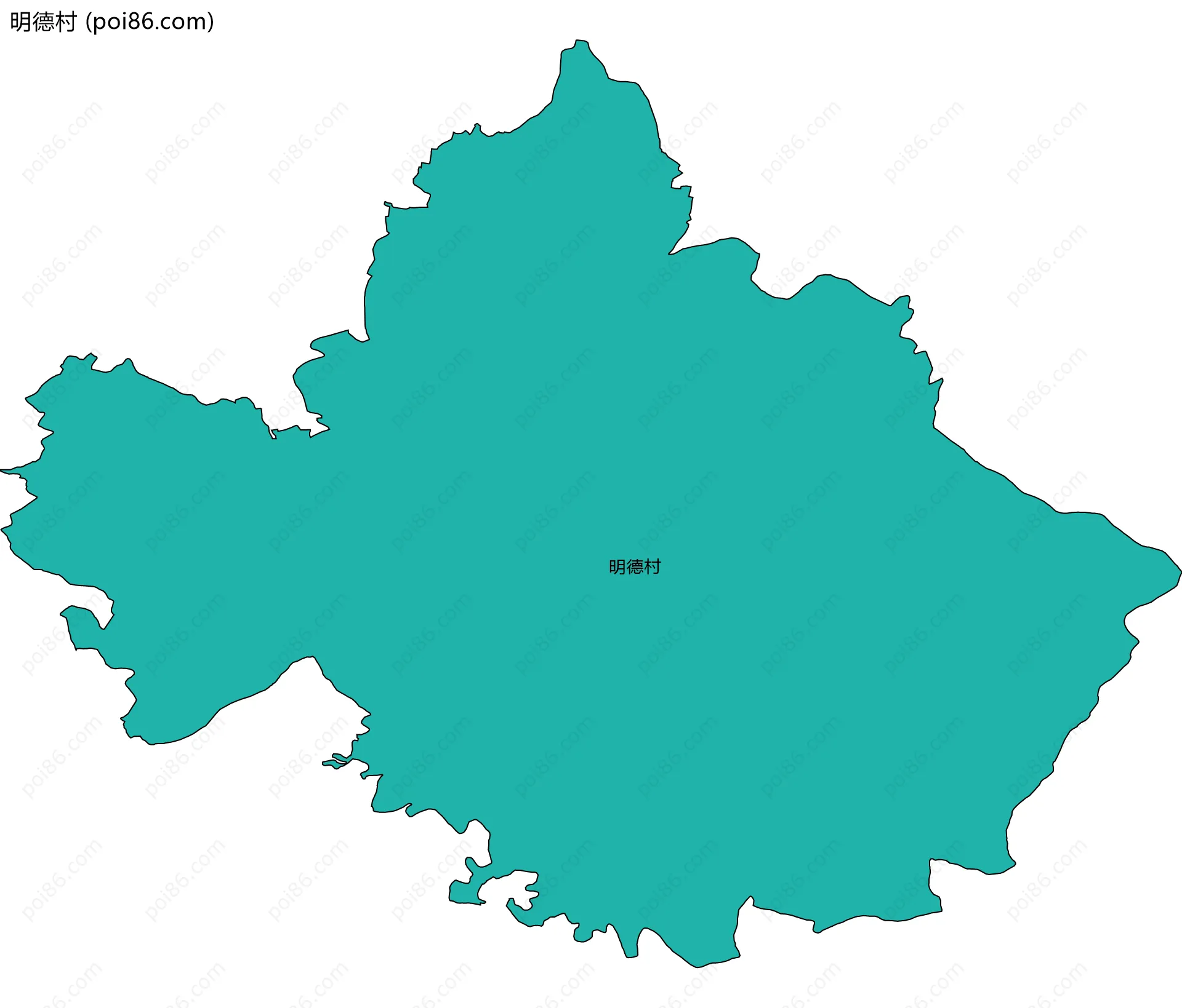 明德村边界地图