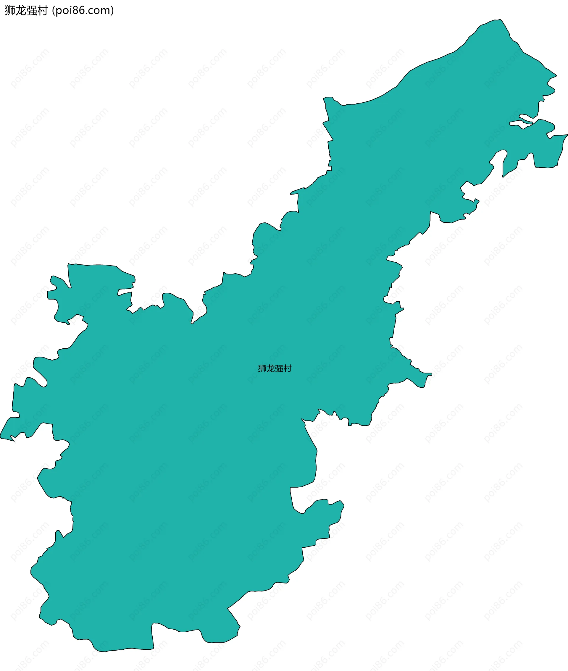 狮龙强村边界地图