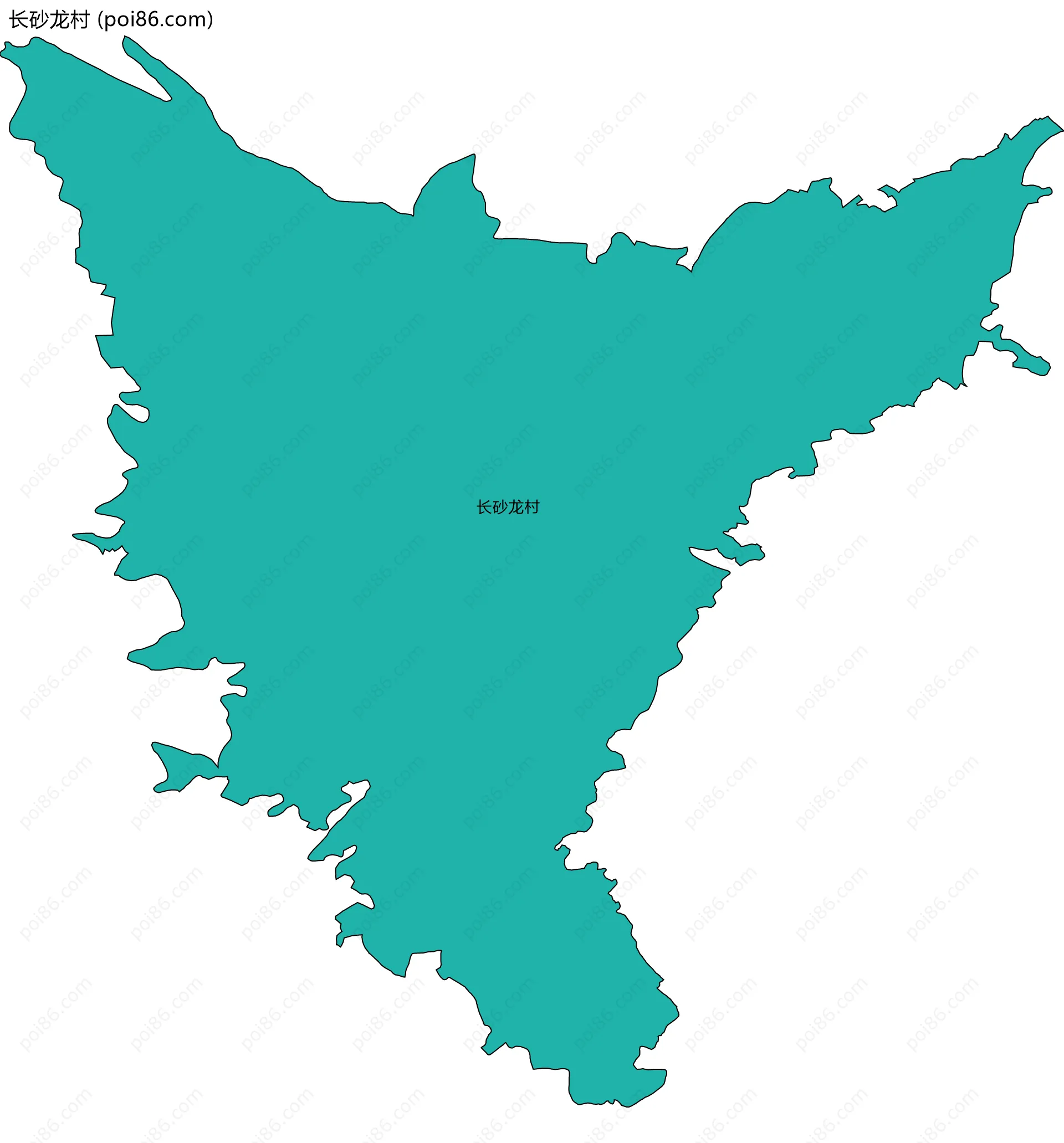 长砂龙村边界地图