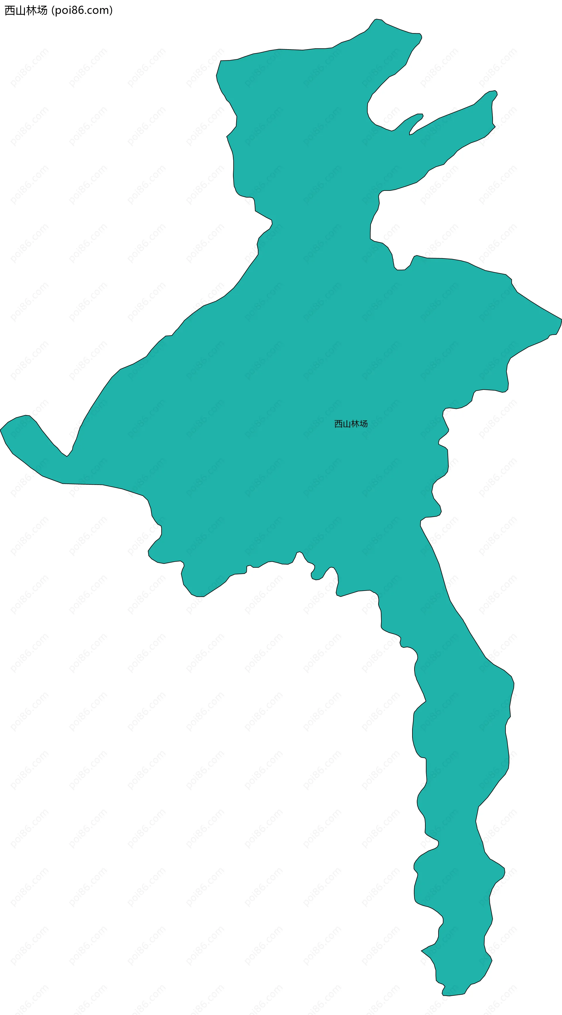 西山林场边界地图