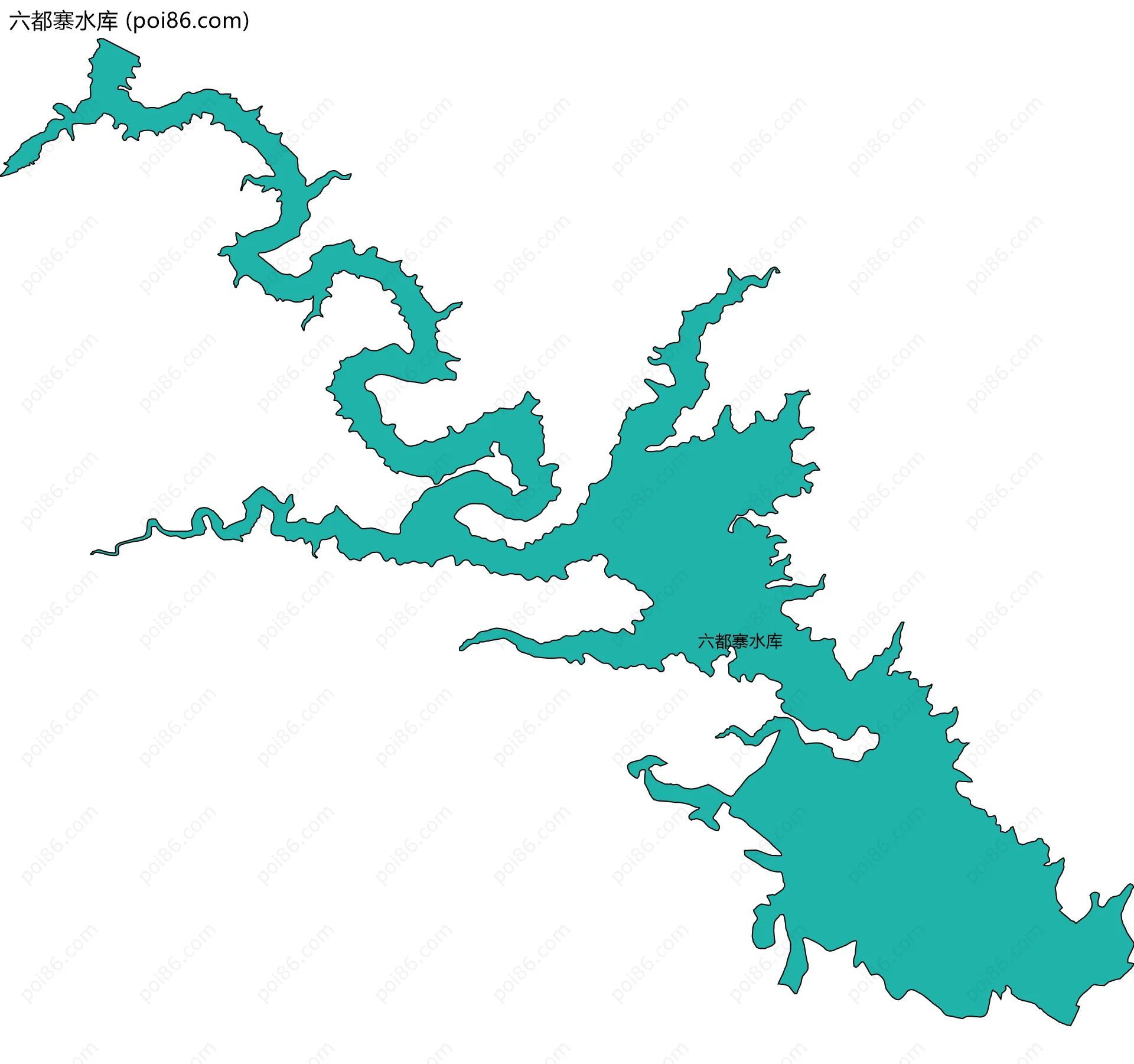 六都寨水库边界地图