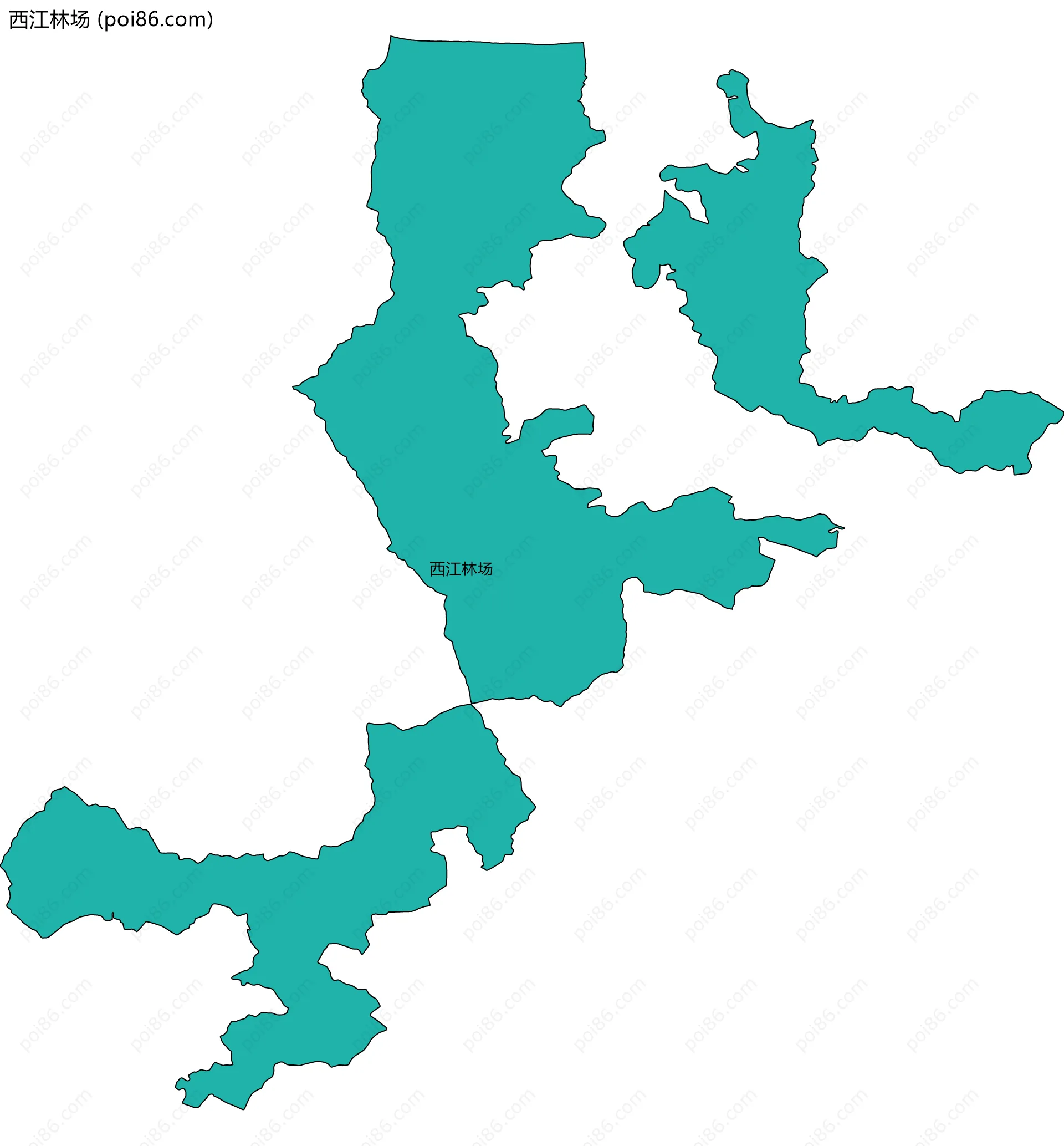 西江林场边界地图
