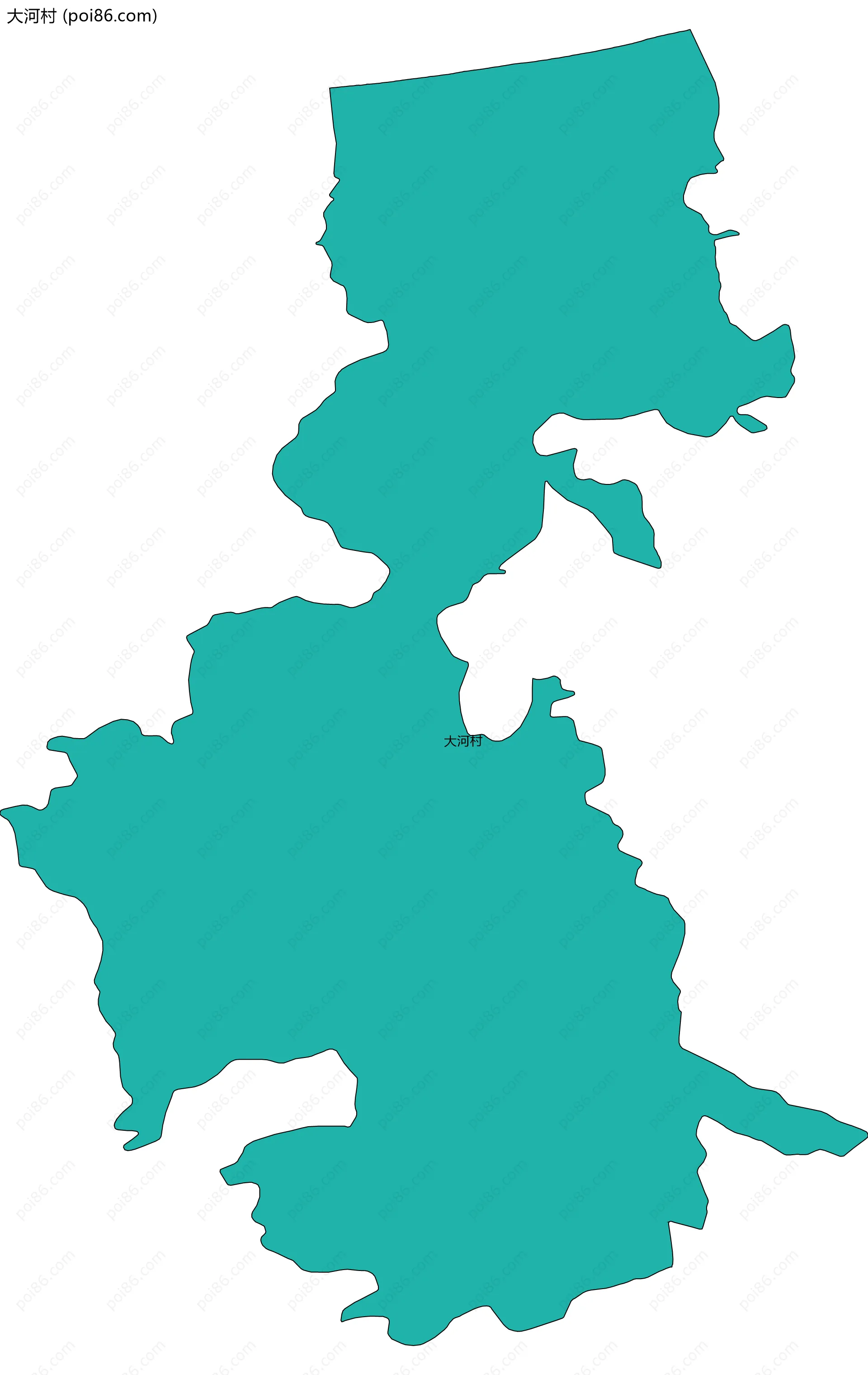 大河村边界地图