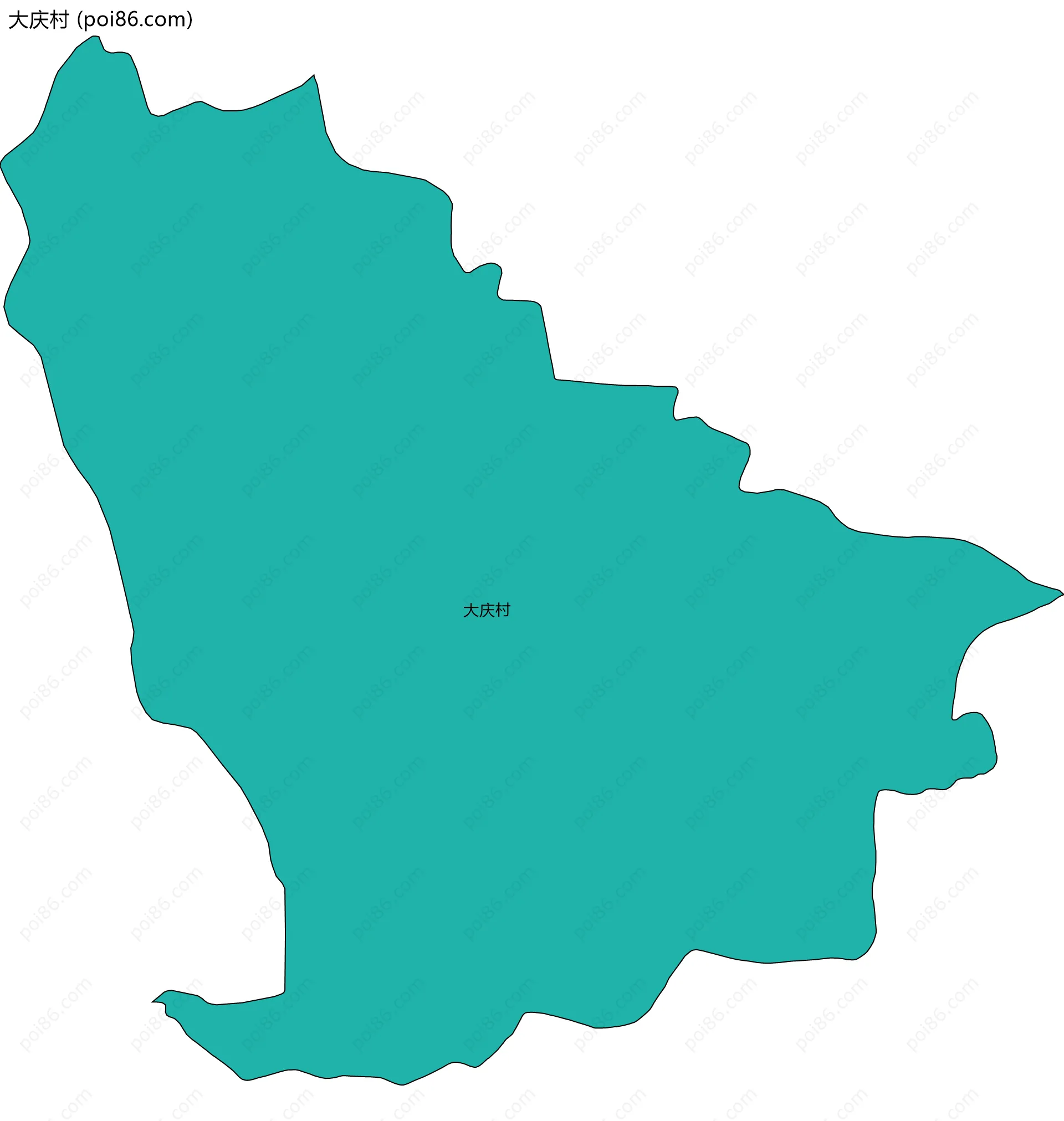 大庆村边界地图