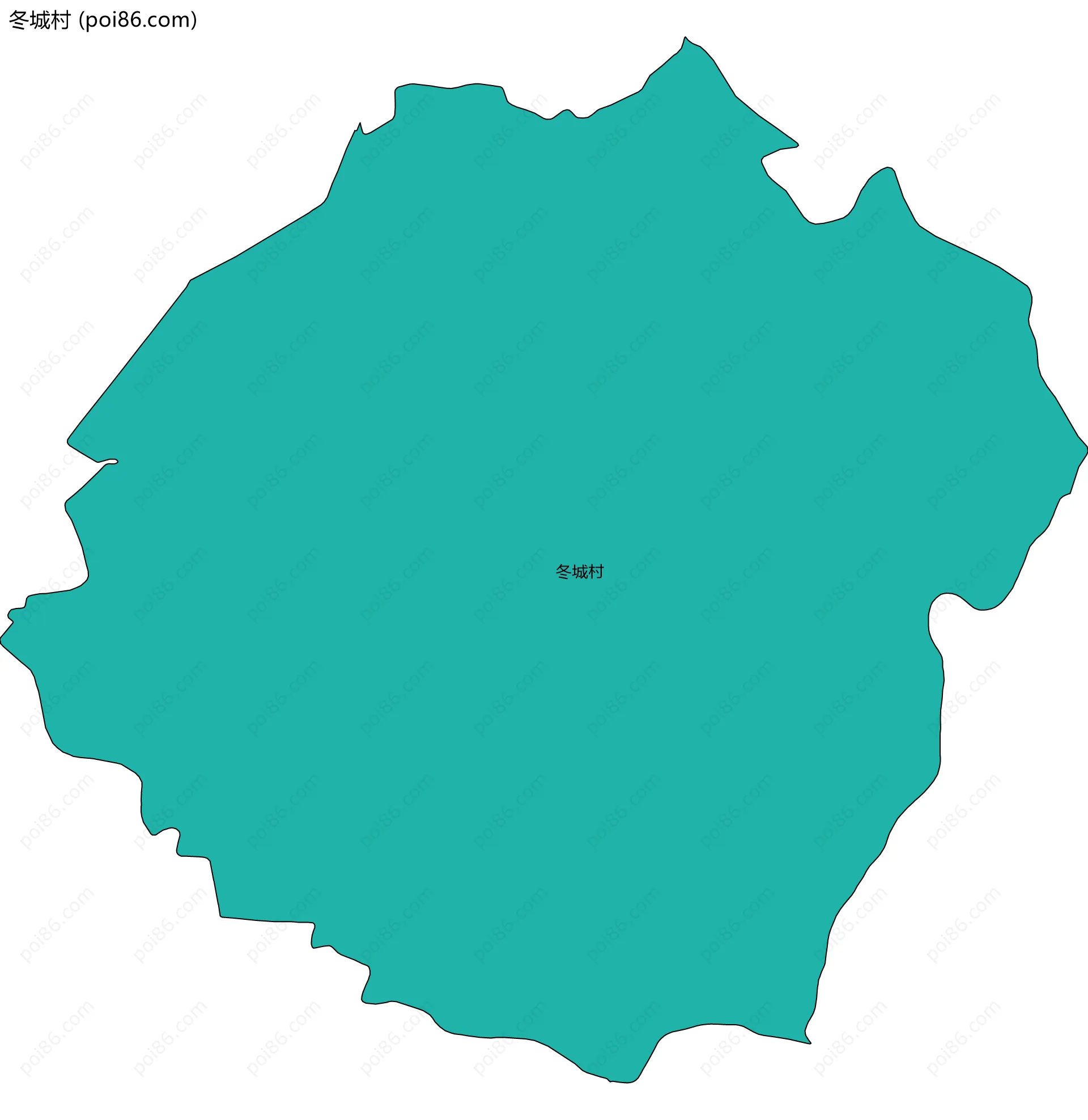 冬城村边界地图