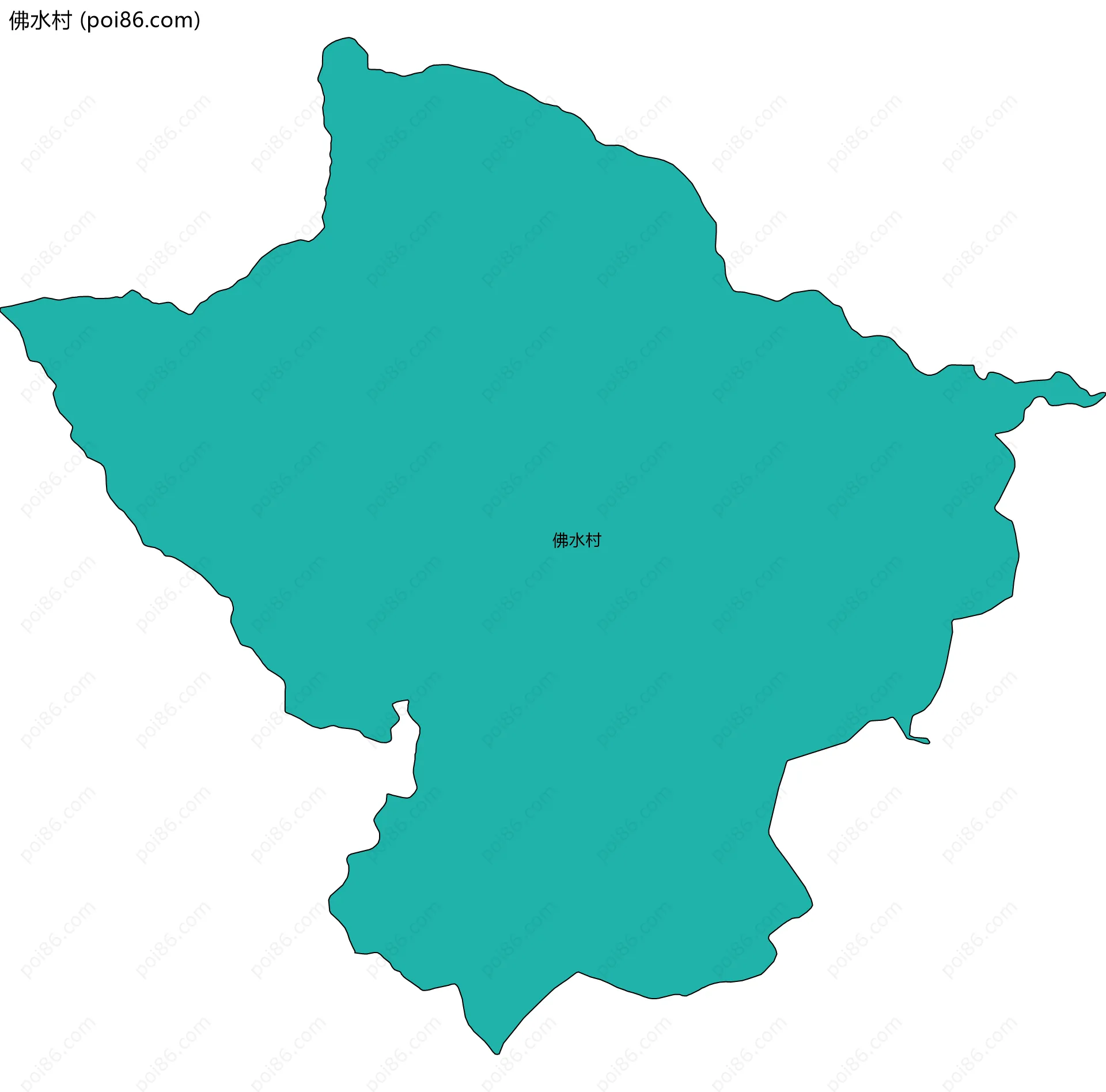 佛水村边界地图