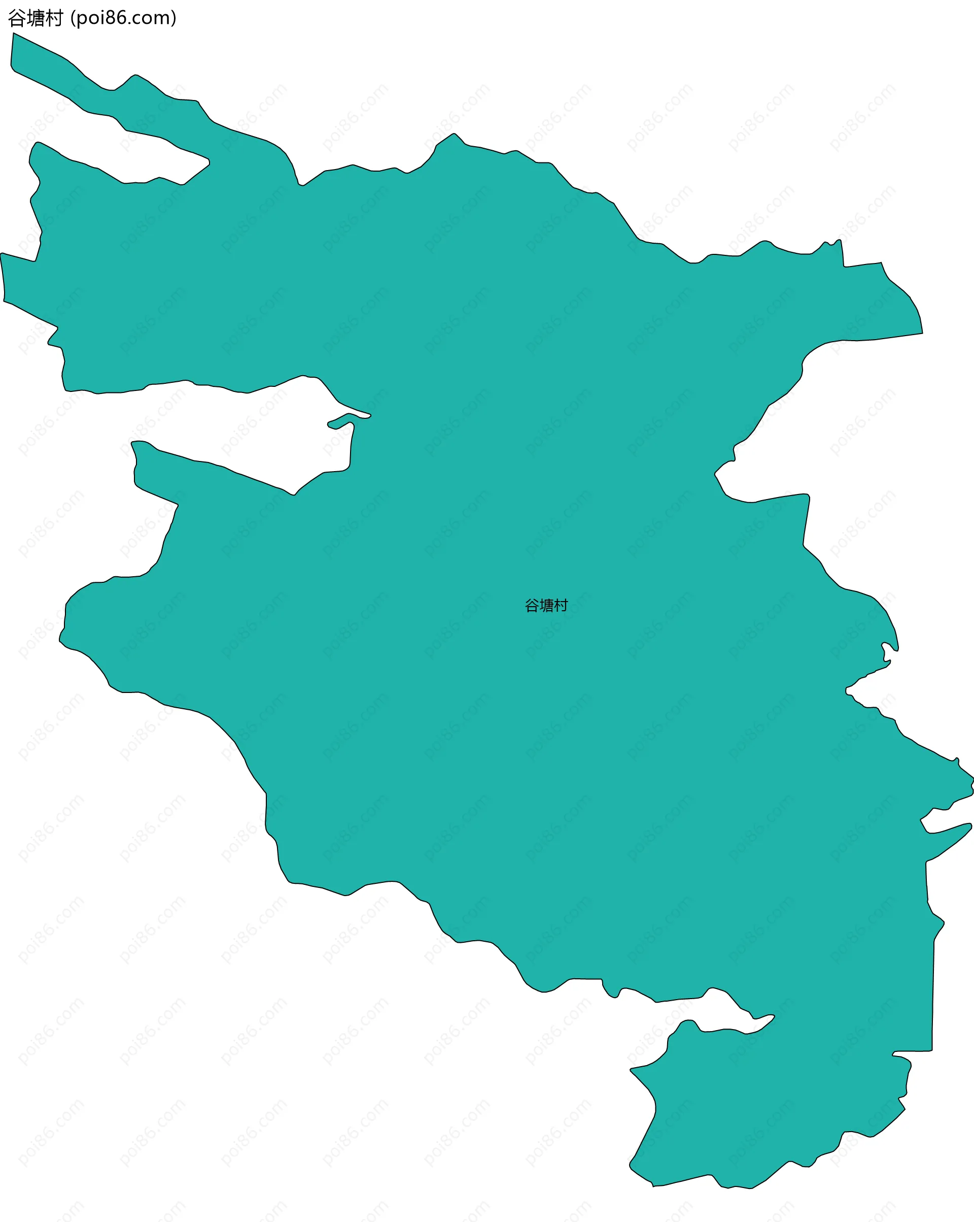 谷塘村边界地图