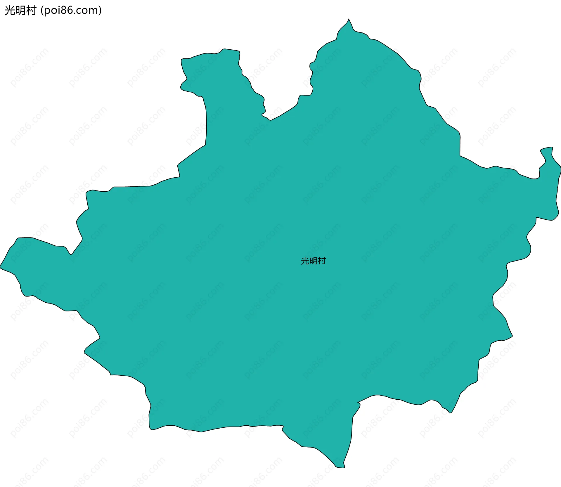 光明村边界地图